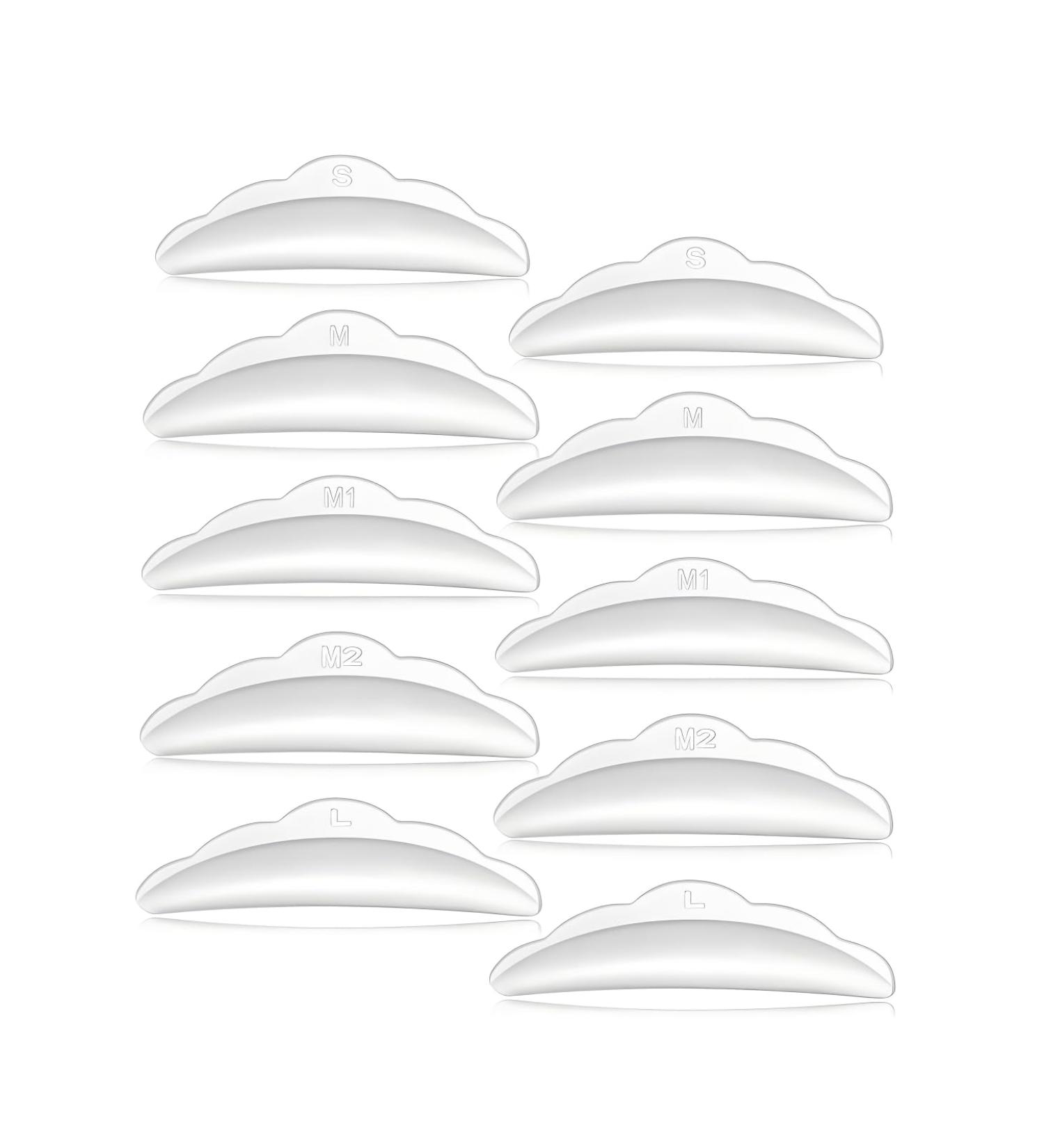 Set of 10 Silicone Lash Lifting Pads: Size S/M/M2/M1/L Durable Material Protects Eye Skin - Ideal for Professional Eyelash Curls - Includes Eye Protection - Buy Online on GoSupps.com