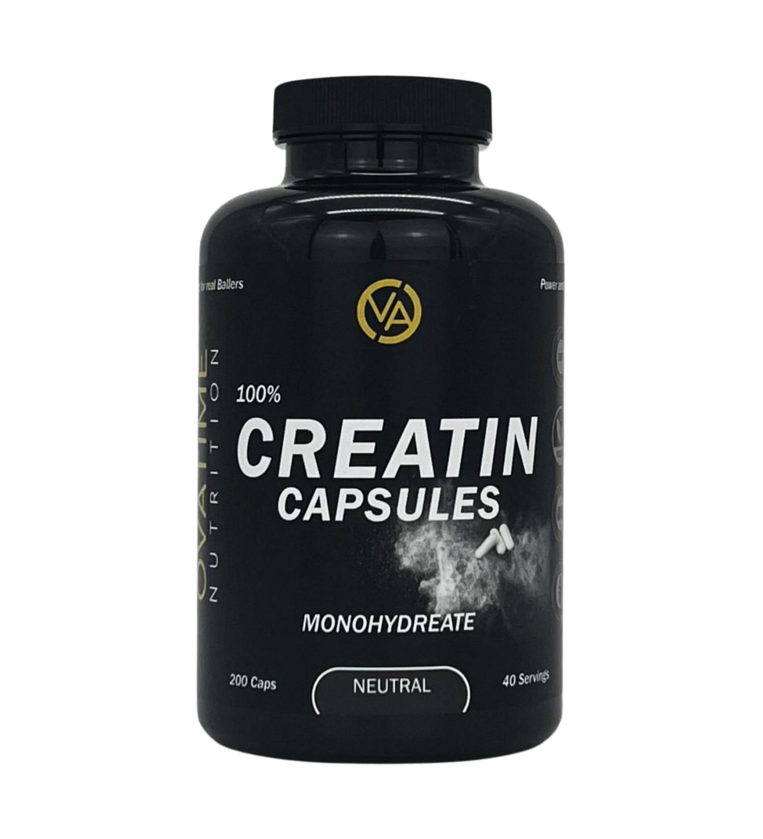 OVATIME Nutrition Creatine Capsules - High-Quality Creatine Monohydrate for Muscle Strength Endurance & Regeneration | Natural Ingredients International Shipping Available - Buy Online on GoSupps.com