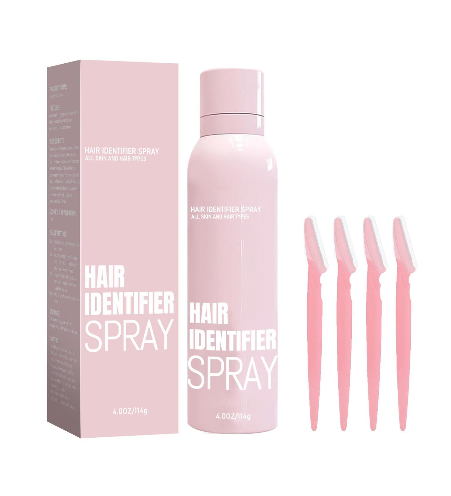Hair Identifier Spray for Face & Body - Dermaplaning & Hair Removal - Perfect Gift for All Skin Types (4 Oz) with Spatula - Buy Online on GoSupps.com