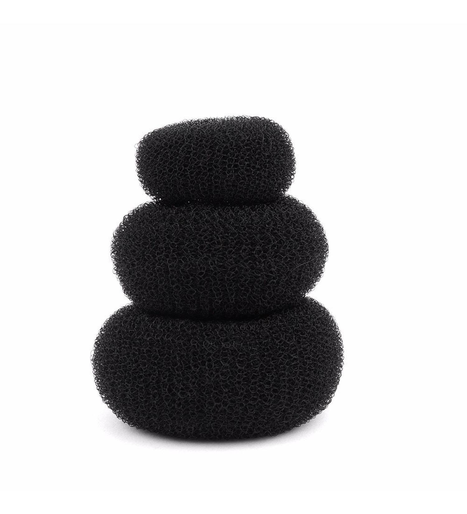 3-Piece Black Magic Shaper Donut Hair Bun Maker Set for Women - Small, Medium, Large Styler Kit for Chignon Hair Accessories - Buy Online on GoSupps.com
