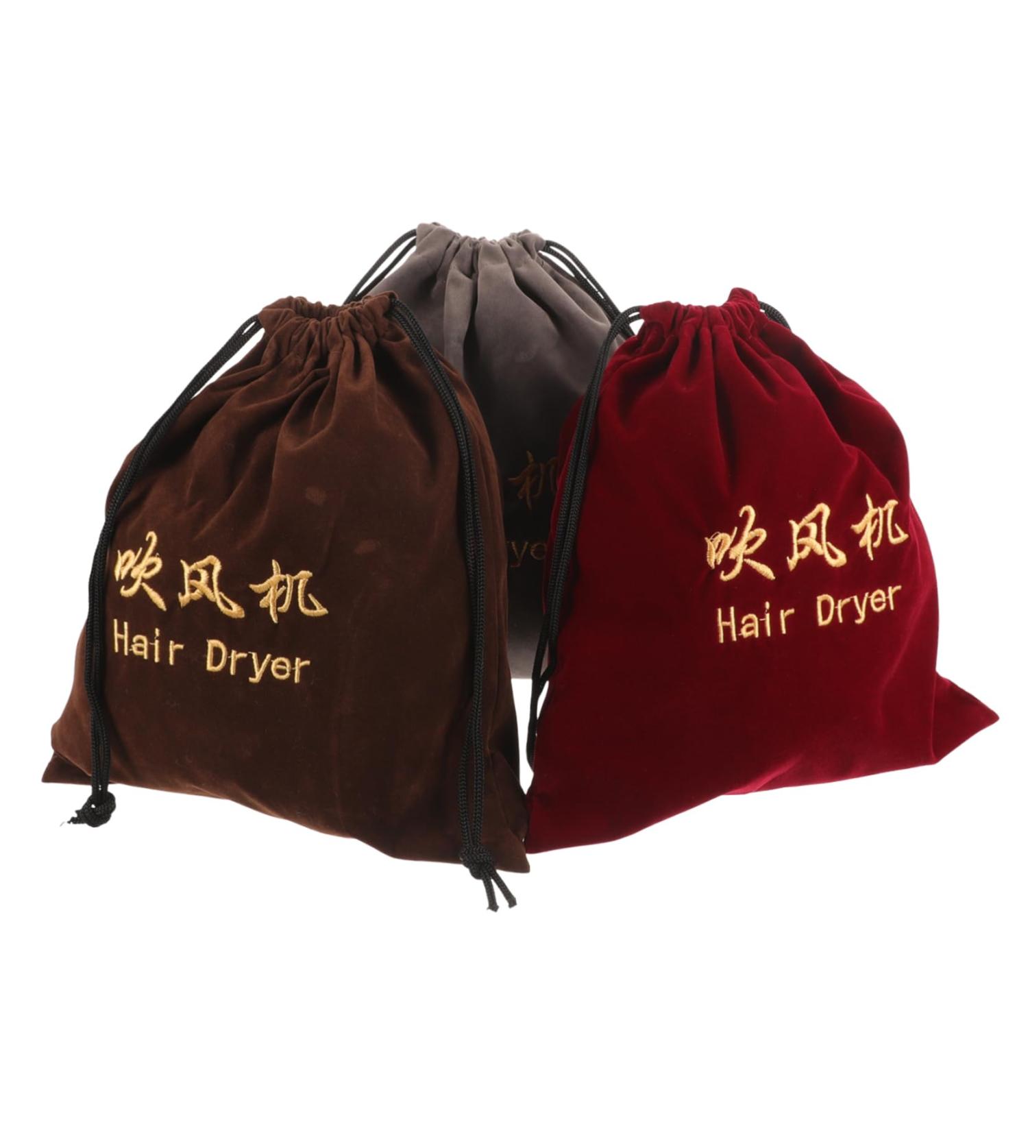 AUTSUPPL 3 Pcs Hair Dryer Storage Bag Hair Blow Dryer Bag Portable Hair Dryer Bags Travel Hairdryer Fabric - Buy Online on GoSupps.com