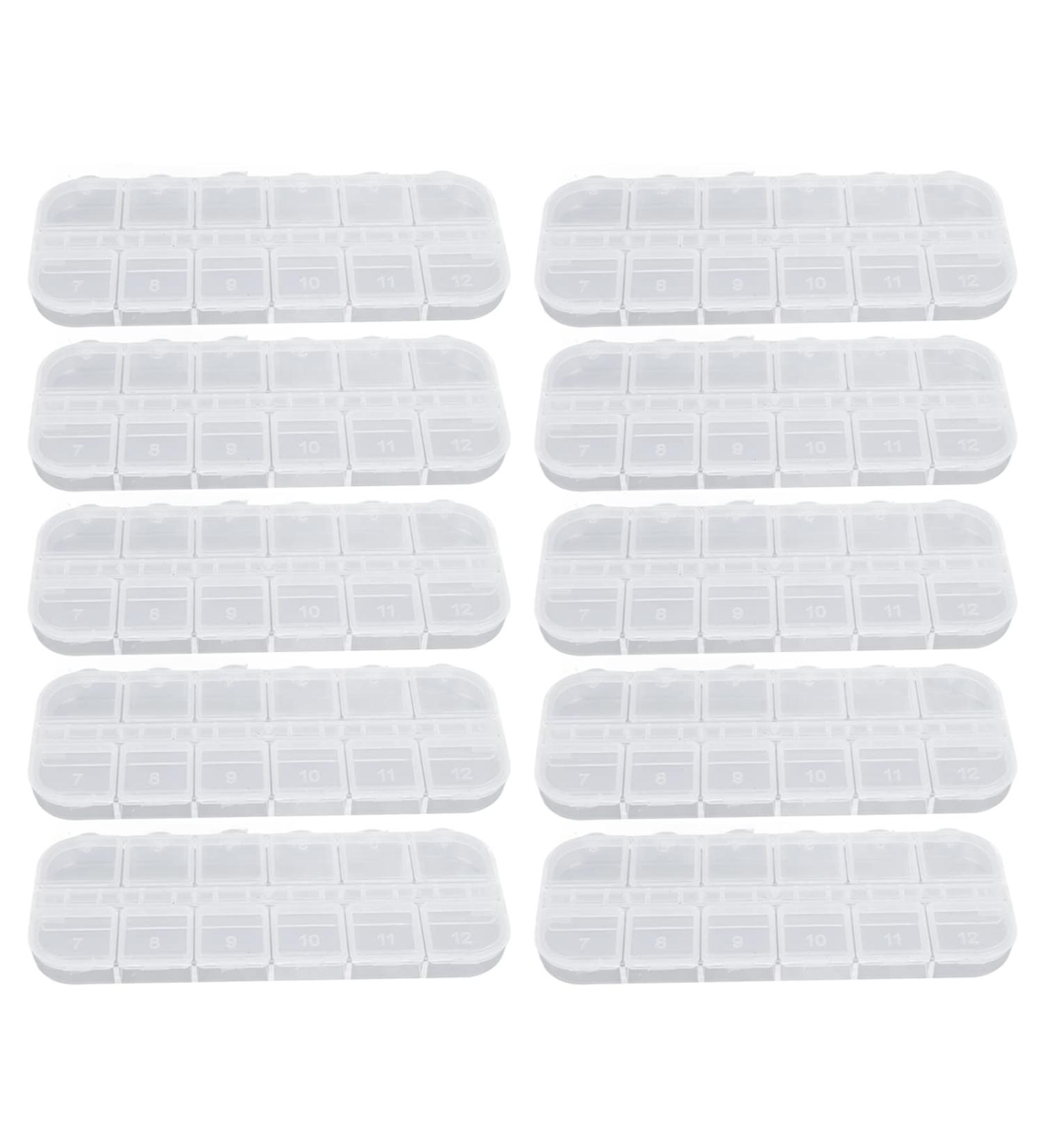 10-Piece Jewelry Box Organizer | Transparent Plastic Storage for Nail Tips & Decorations | Waterproof Pearl Box - Buy Online on GoSupps.com