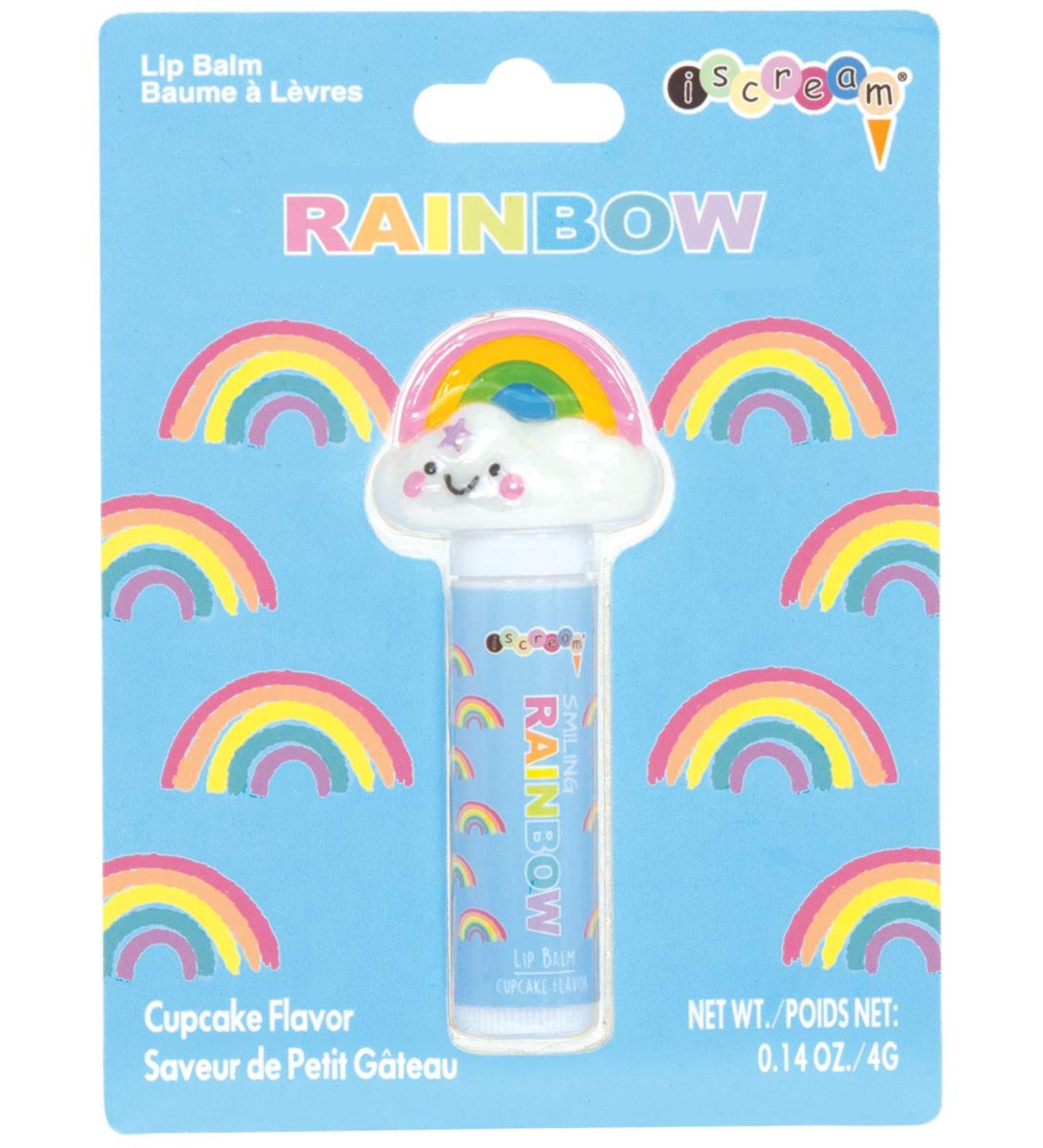 iScream Happiest Rainbow & Clouds Cupcake Scented Lip Balm - Fun Colorful Moisturizer for All Ages | International Shipping - Buy Online on GoSupps.com