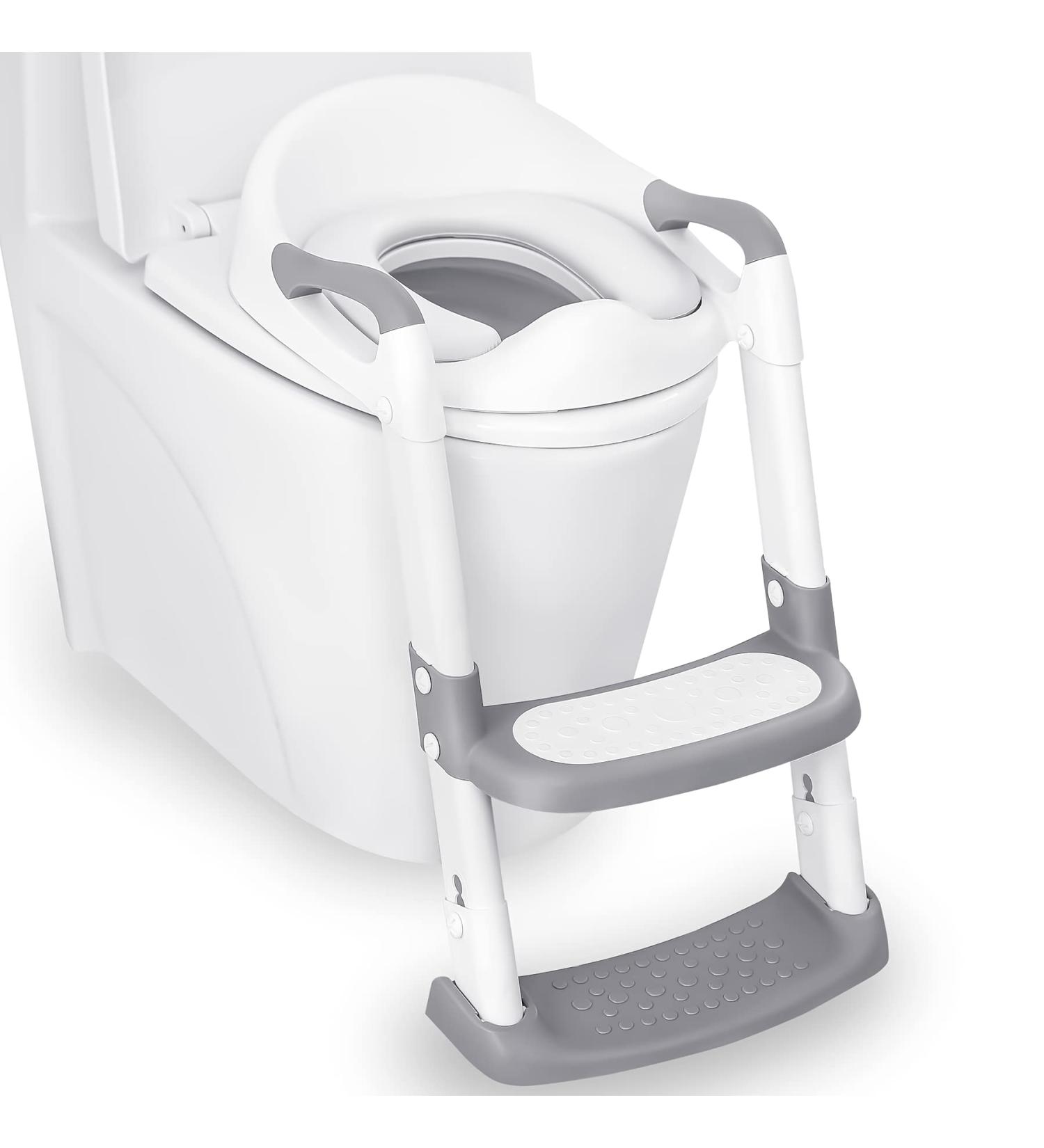 JASSONE Potty Training Seat Toddler Step Stool 2 in 1 Toilet for Kids - Grey, Anti-Slip Pad, Splash Guard - Boys Girls Potty Training - Buy Online on GoSupps.com