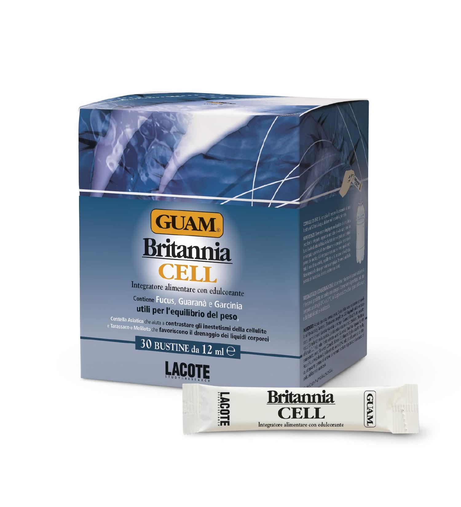 Guam Britannia Cell Dietary Supplements - Peach Flavor Cellulite Reduction 30 Bags Made in Italy International Shipping - Buy Online on GoSupps.com