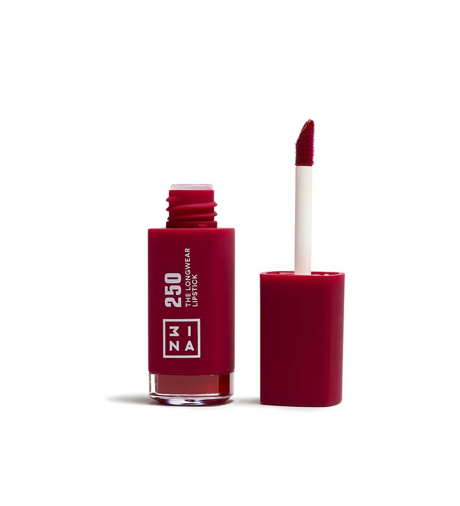 3ina Longwear Lipstick 250 - Dark Pink Red Matte Lipstick | Highly Pigmented Vegan Cruelty-Free Hydrating with Hyaluronic Acid - Perfect for All-Day Wear - Buy Online on GoSupps.com
