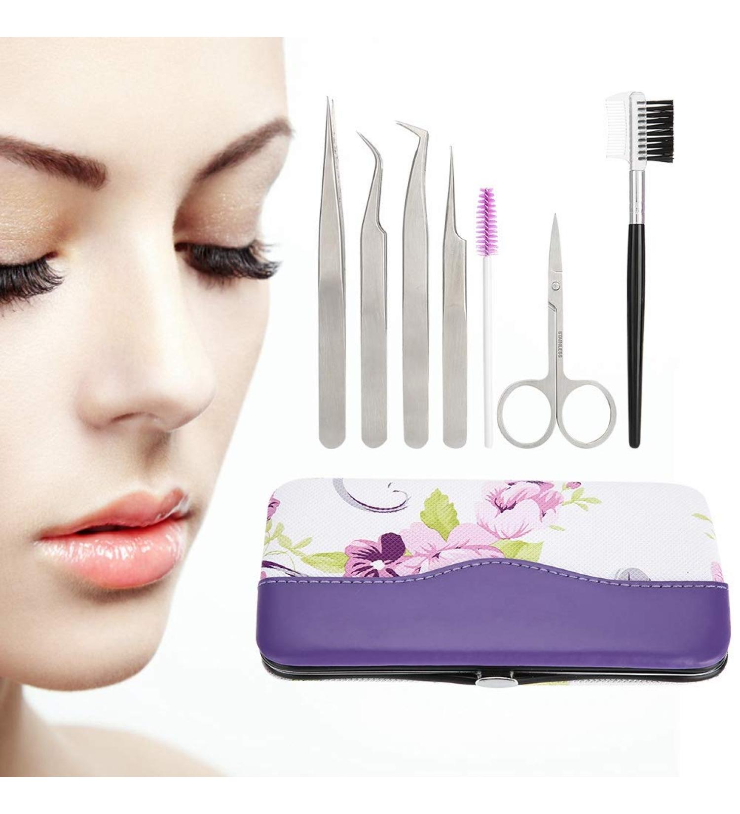 Professional Eyelash Extensions Tool Set - Eyelash Extension Scissors Tweezers & Lash Starter Kit for Makeup Practice - Buy Online on GoSupps.com