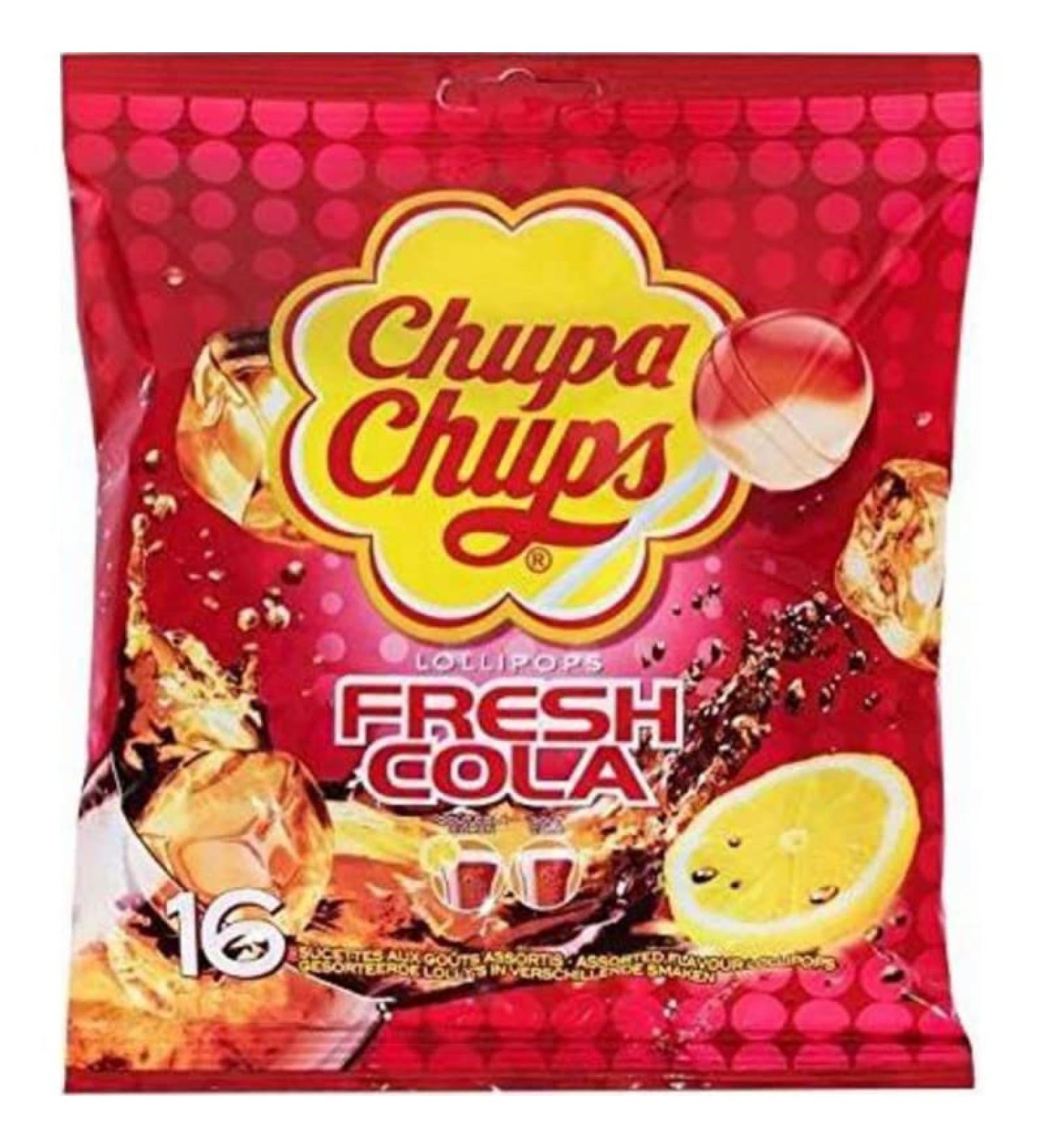 CHUPA CHUPS Lollipops Fresh Cola. assorted flavors - 192 g