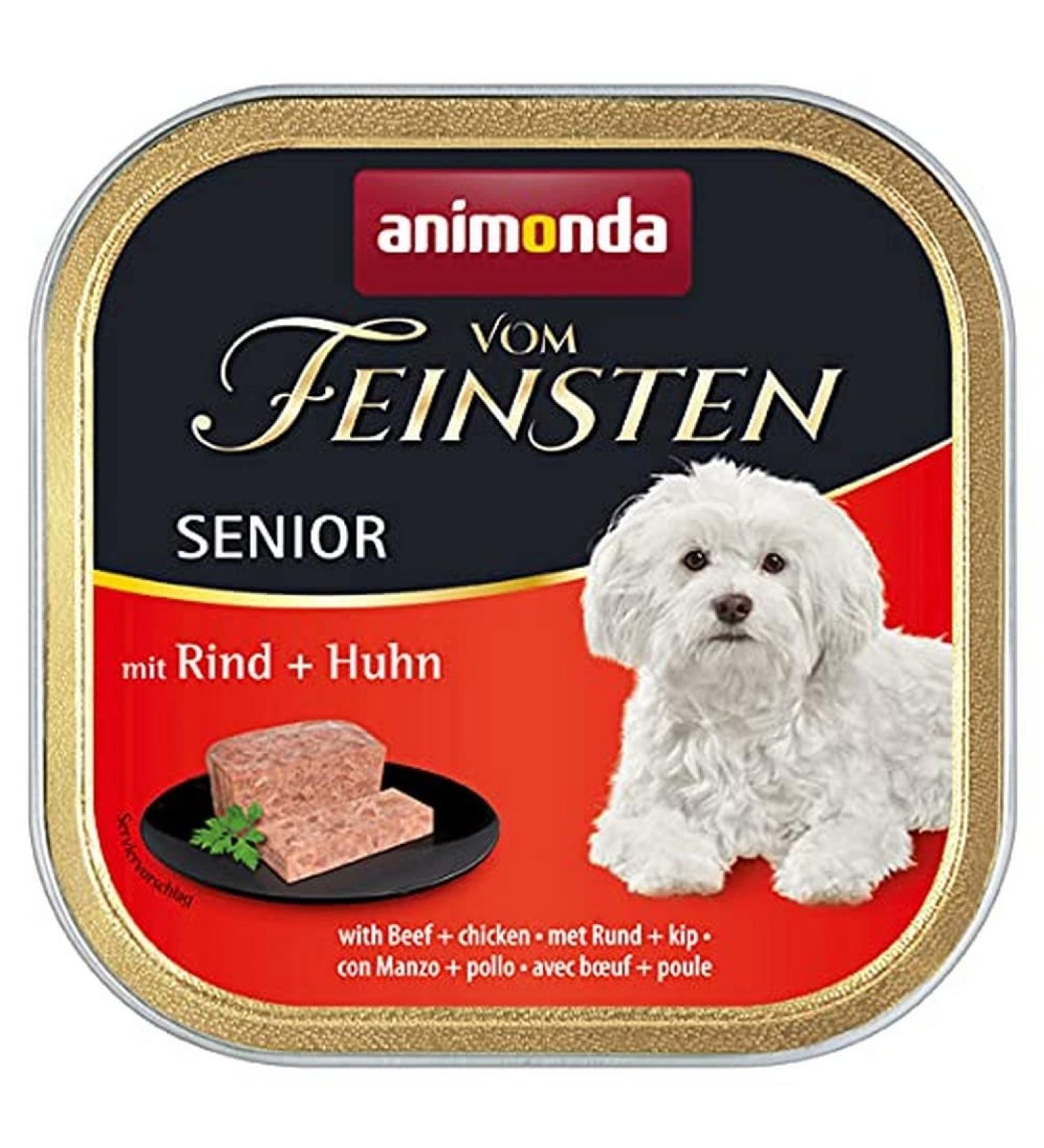 animonda Vom Feinsten Senior Adult Dog Food with Beef + Chicken 22 x 150 g