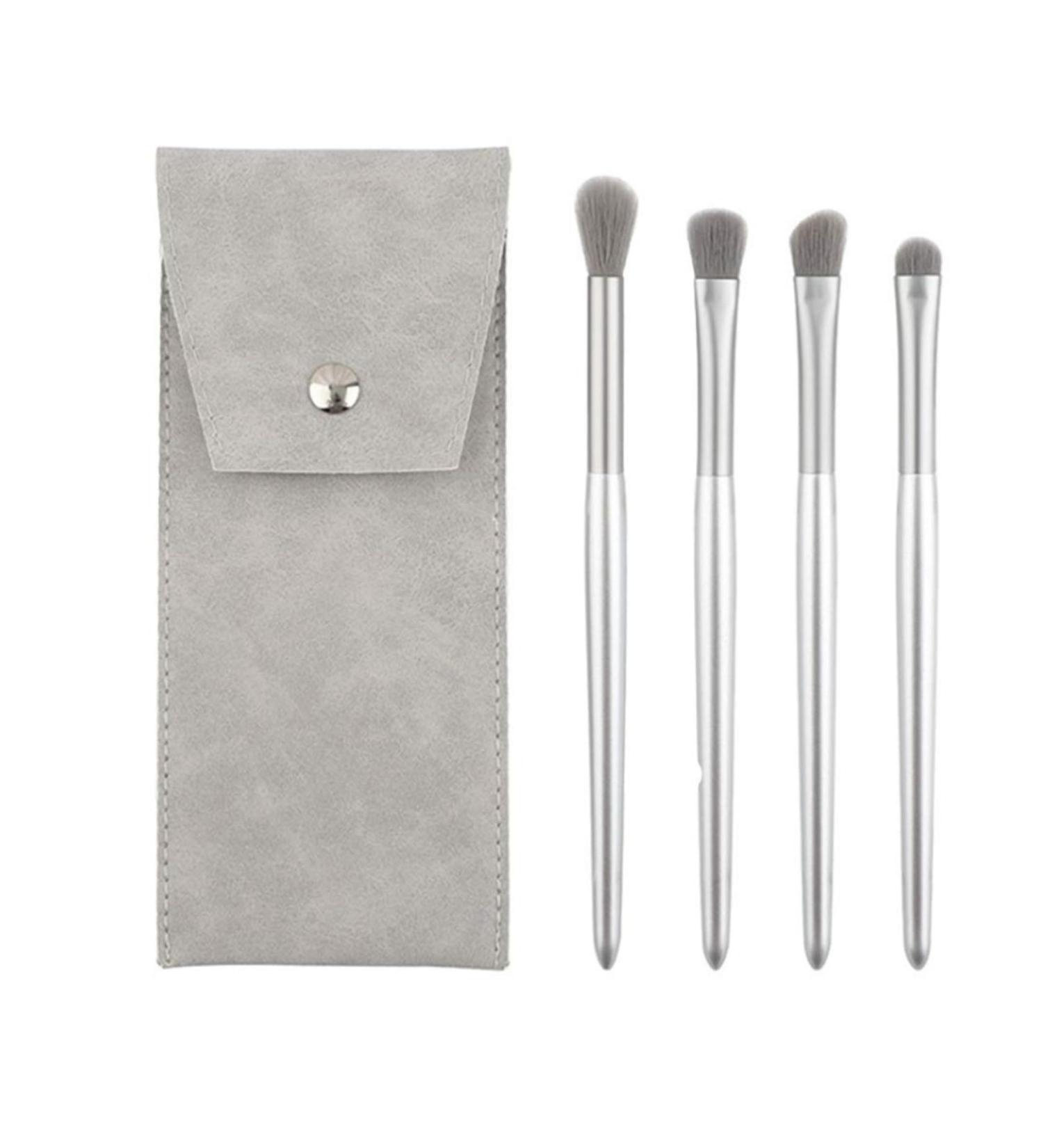 Buy Professional Eye Makeup Brush Set - 4 Non-Irritating Synthetic Brushes & Travel Bag - Perfect for Flawless Makeup - Buy Online on GoSupps.com