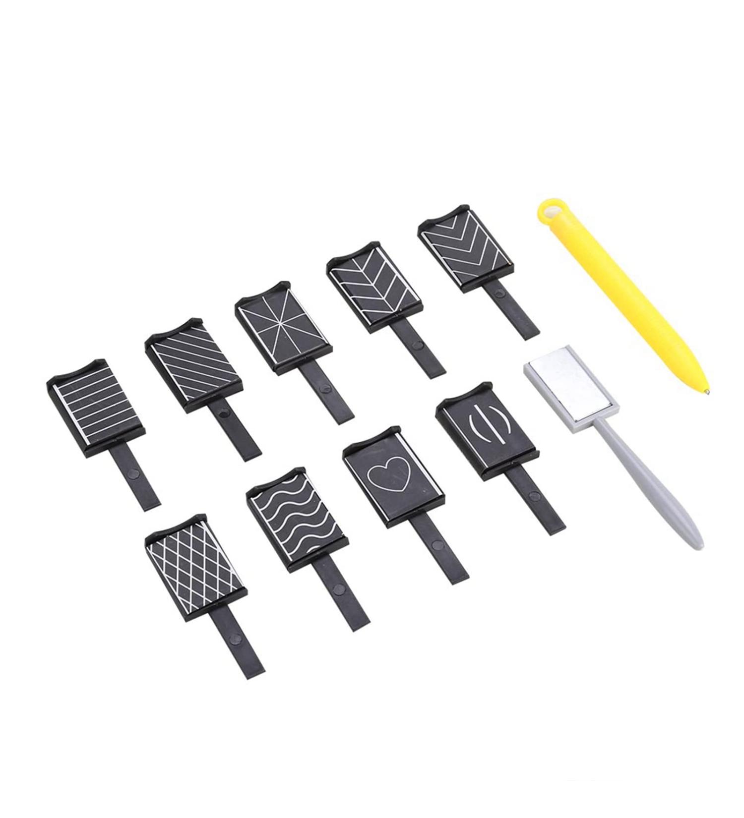 11Pcs Set 3D Magnetic Artificial Nails with Cat Eye LED Gel Polish & Accessories - International Shipping Available - Buy Online on GoSupps.com