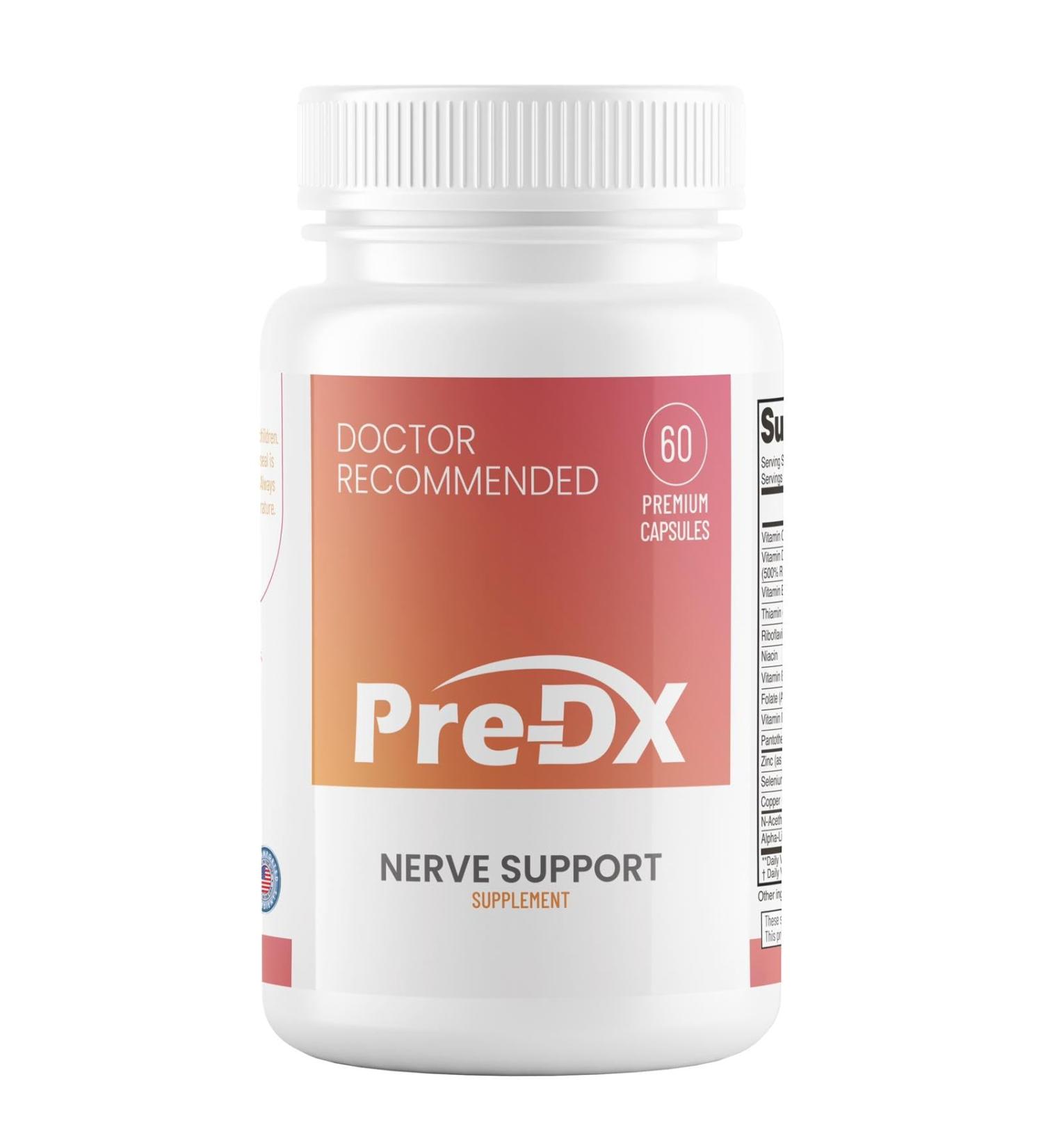 Pre-DX Nerve Support Supplement - Advanced L-Methylfolate Multivitamin w/Vitamin B-Complex & More for Resistance Enhancement - 3rd Party Tested L-methylfolate Supplement - 60 Capsules 60 Count (Pack of 1) - Buy Online on GoSupps.com