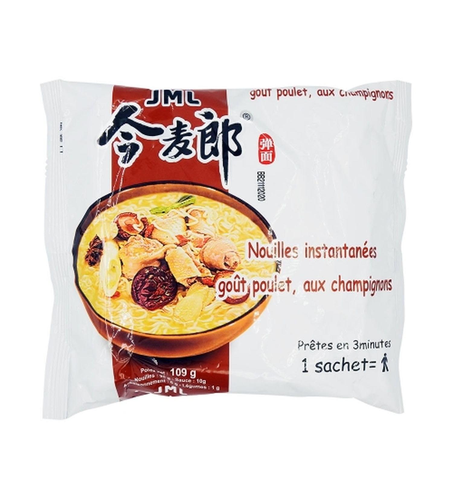 JML Instant noodles chicken mushrooms - 24 sachets 109g - Box 2.61kg - Buy Online on GoSupps.com