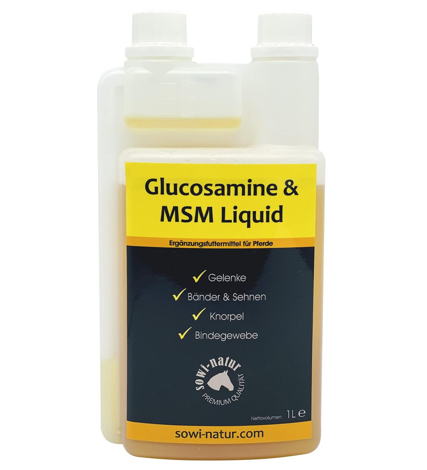 MSM Glucosamine Liquid for Horses | Joint Ligament Tendon Support | Sowi-Natur - Buy Online on GoSupps.com