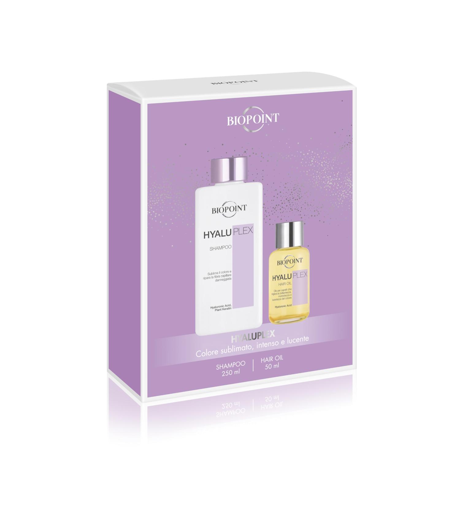  BIOPOINT Biopoint - Hyaluplex kit shampoo 250 ml and hair oil 50 ml new vitality to hair intense and shiny colour - Buy Online on GoSupps.com