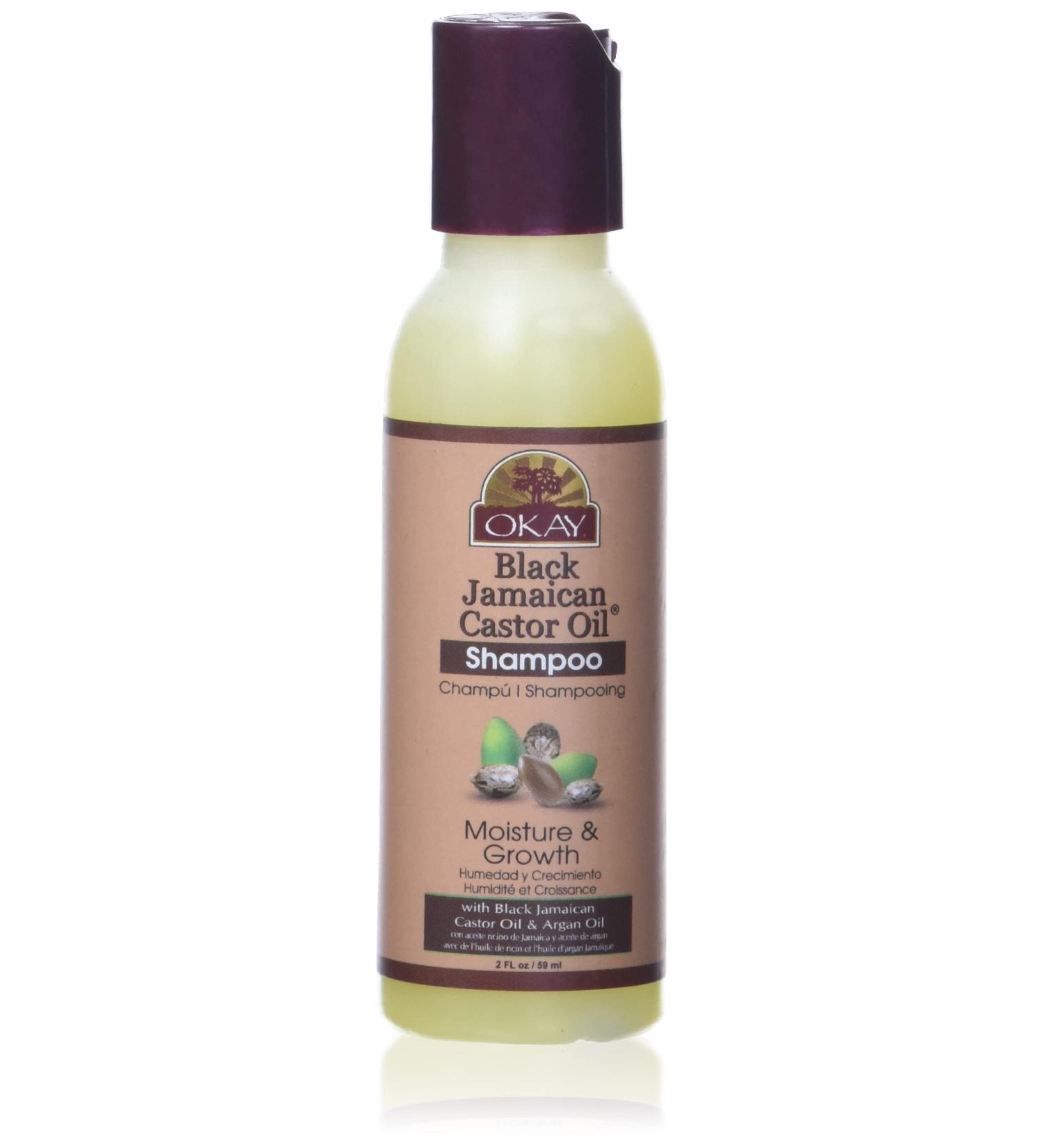 OKAY Black Jamaican Castor Oil Moisture Growth Shampoo 2oz - Strengthen & Nourish Hair | International Shipping Available - Buy Online on GoSupps.com