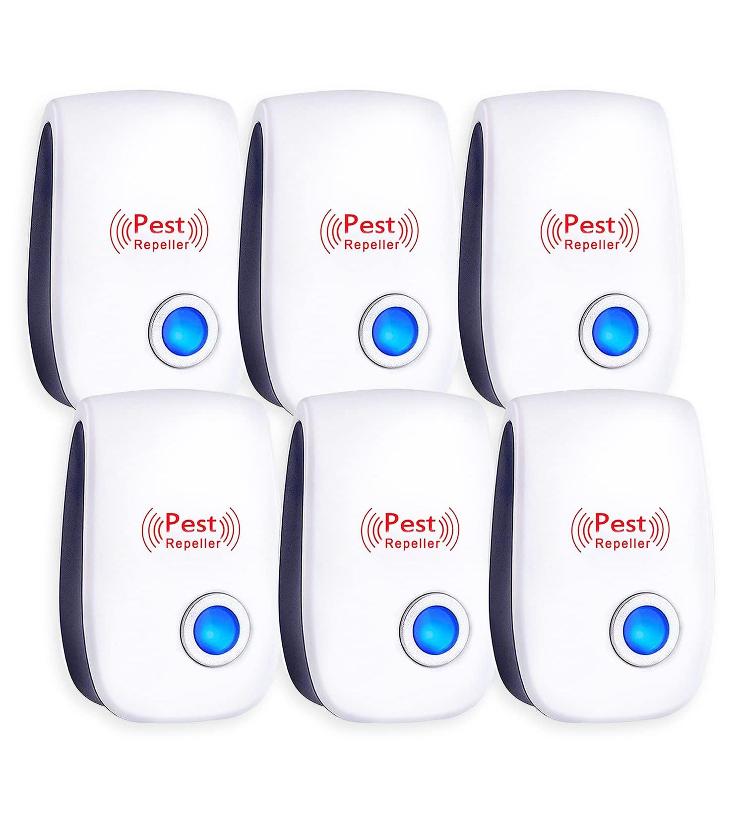 Ultrasonic Pest Repeller - 6 Pack Electronic Pest Control Device for Indoor Bugs, Spiders, Insects, Rats, Roaches - Plug-in Mouse and Spider Repellent - Buy Online on GoSupps.com