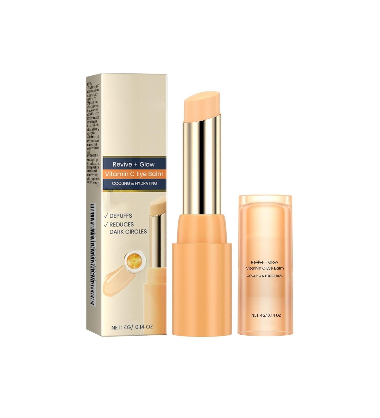 ARANYA Revive + Glow Vitamin C Eye Balm Cooling and Hydrating Under Eye Treatment Dark Circle and Puffiness Reducer 0.14 oz Stick - Buy Online on GoSupps.com