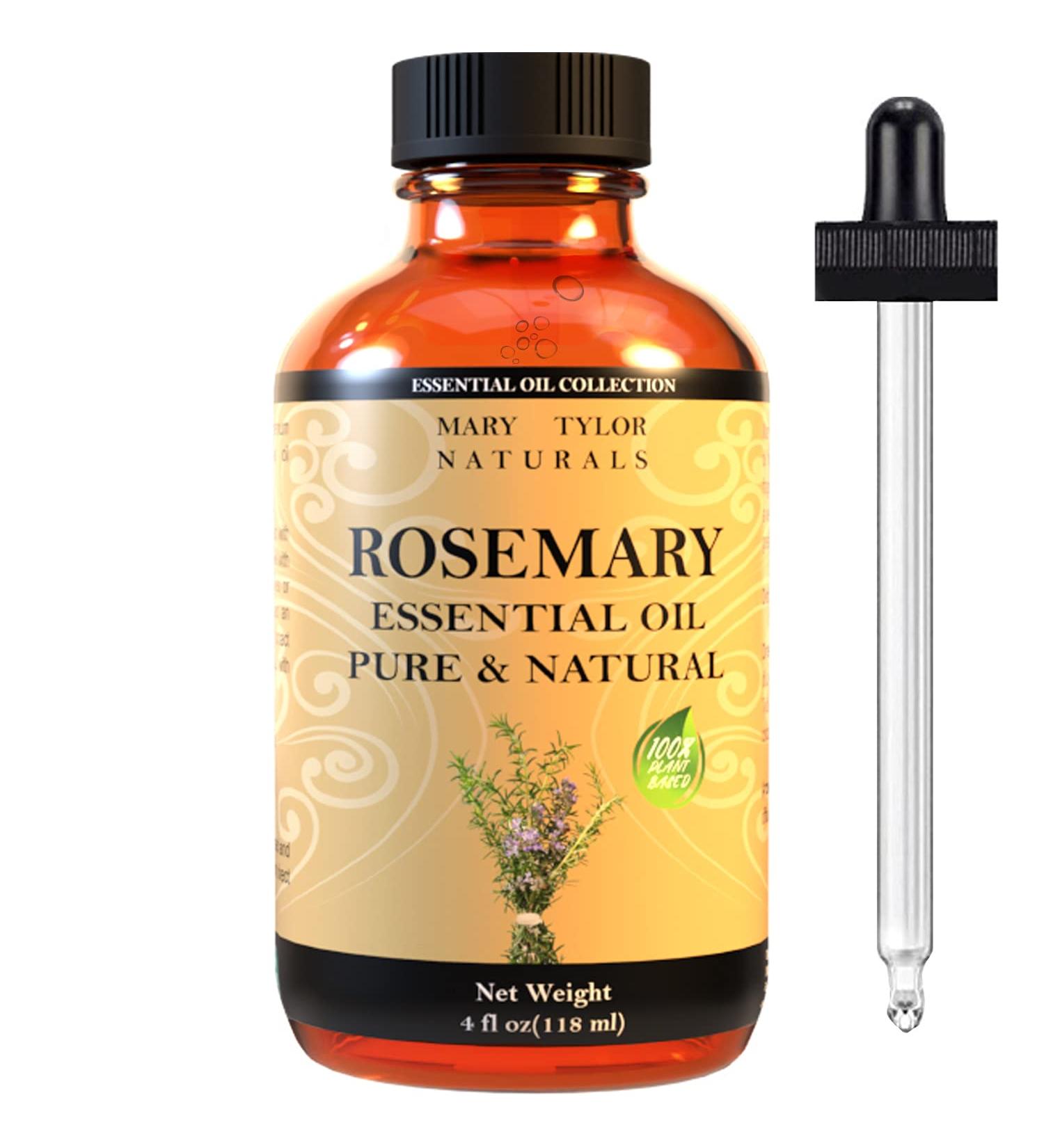 Rosemary Essential Oil 4 oz By Mary Tylor Naturals Premium Therapeutic Grade 100% Pure and Natural Perfect for Aromatherapy and Much More by Mary Tylor Naturals - Buy Online on GoSupps.com