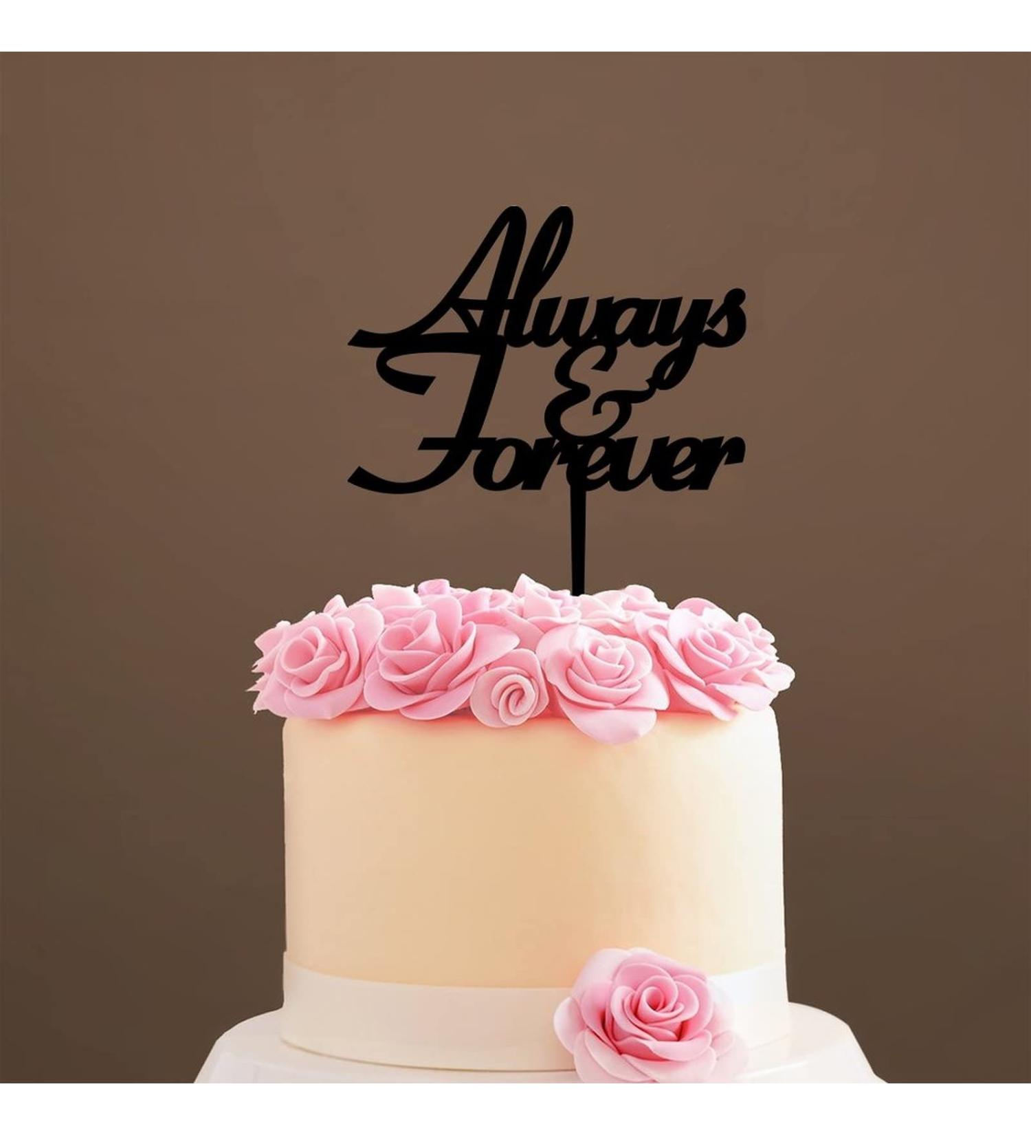 Always and Forever Torten & Wedding Cake Attachment | Premium Acrylic Trial Cake Accessories for Weddings - Buy Online on GoSupps.com