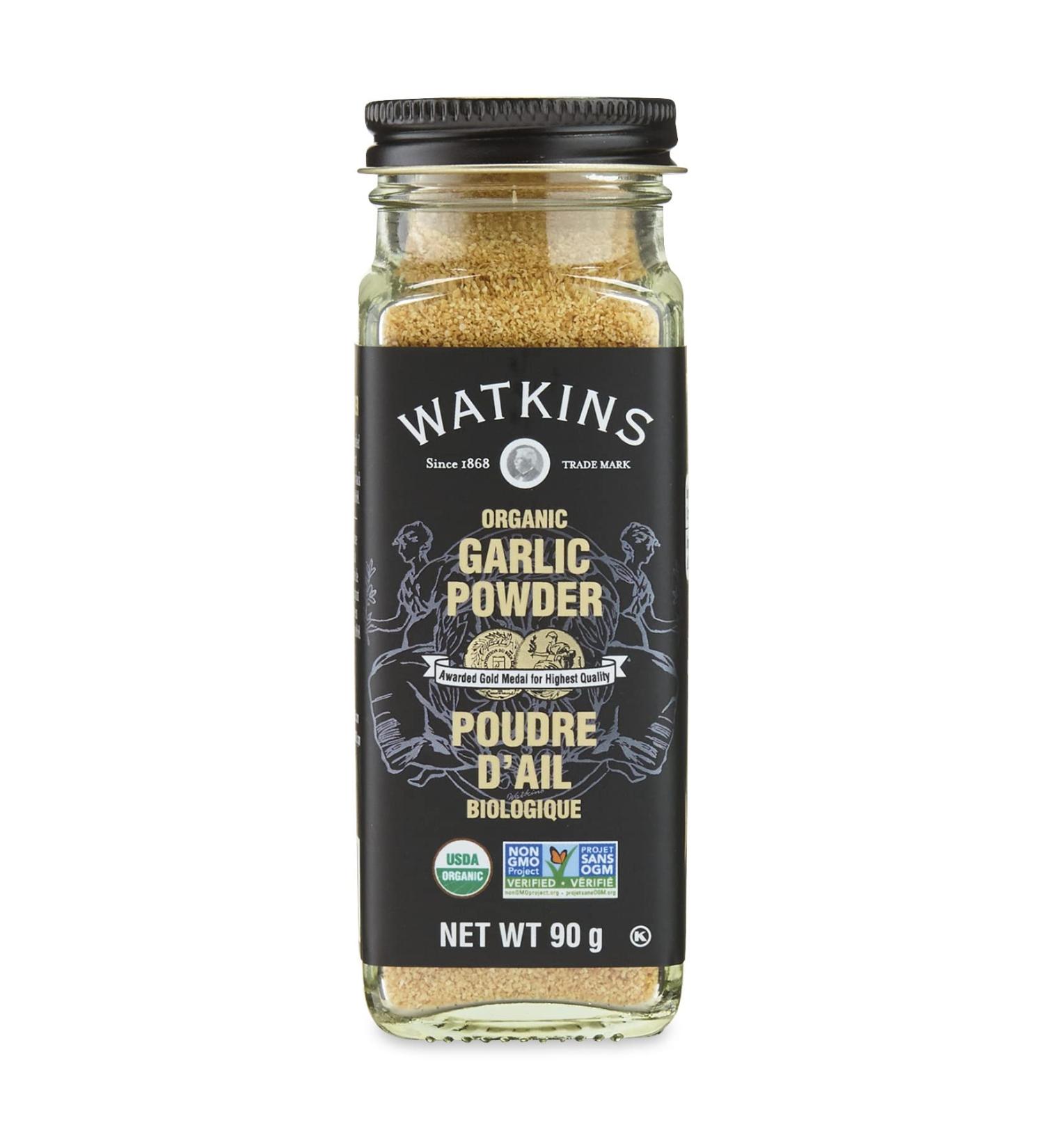Watkins Gourmet Organic Spice Jar Garlic Powder Non-GMO Kosher 90 g - Buy Online on GoSupps.com