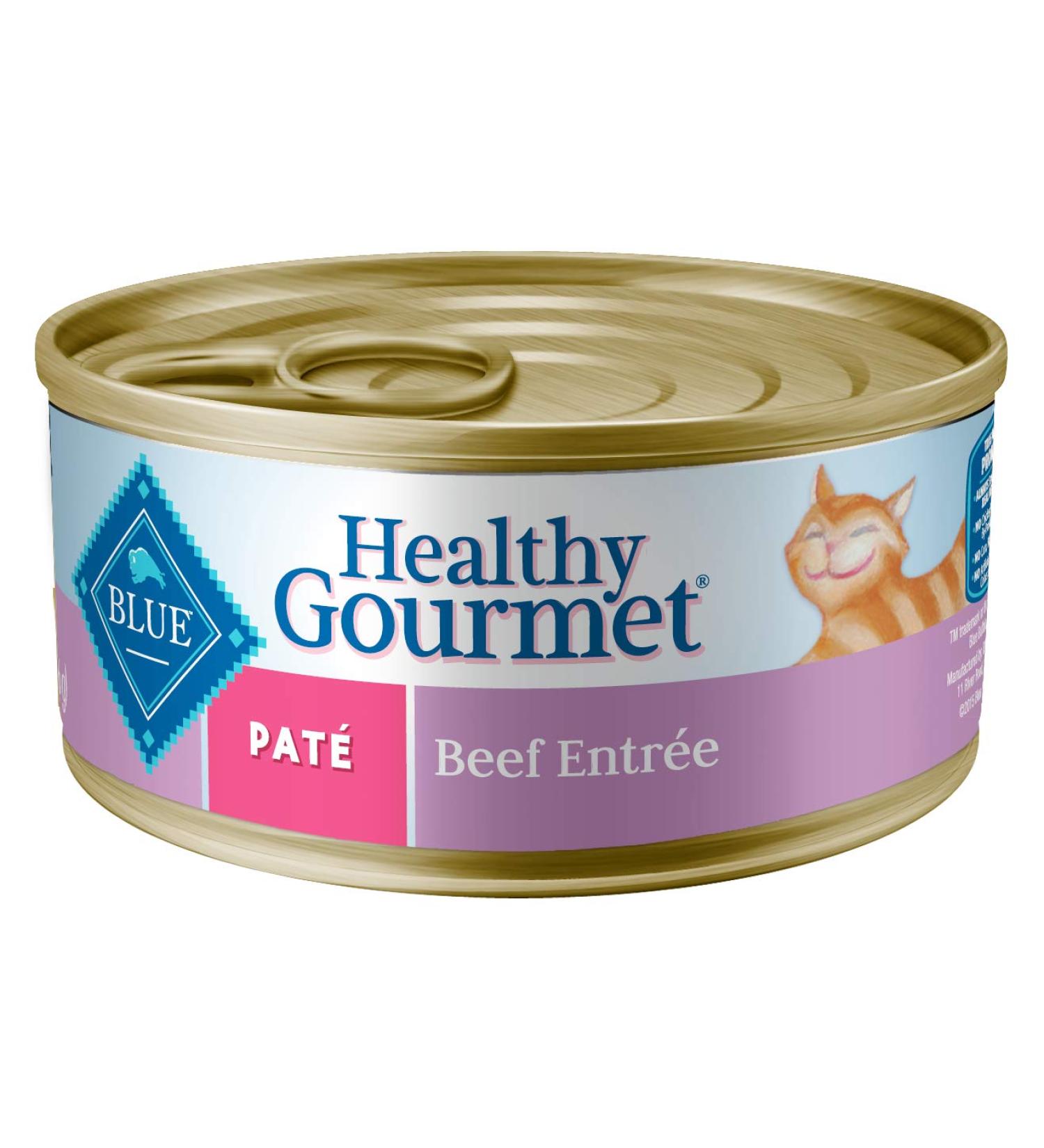 Blue Buffalo Pate Adult Beef Entree Wet Cat Food 5.5 oz Can Pack of 24 Beef Entr e 156 g (Pack of 24) - Buy Online on GoSupps.com