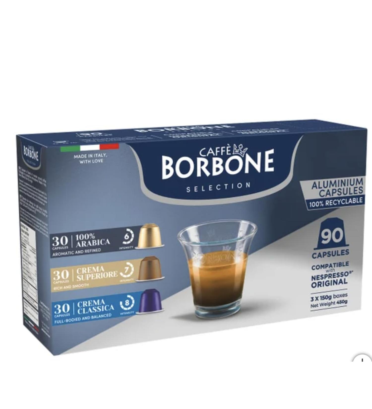 Caff Borbone Nespresso Compatible Coffee Capsule Pods Variety Box 90-count