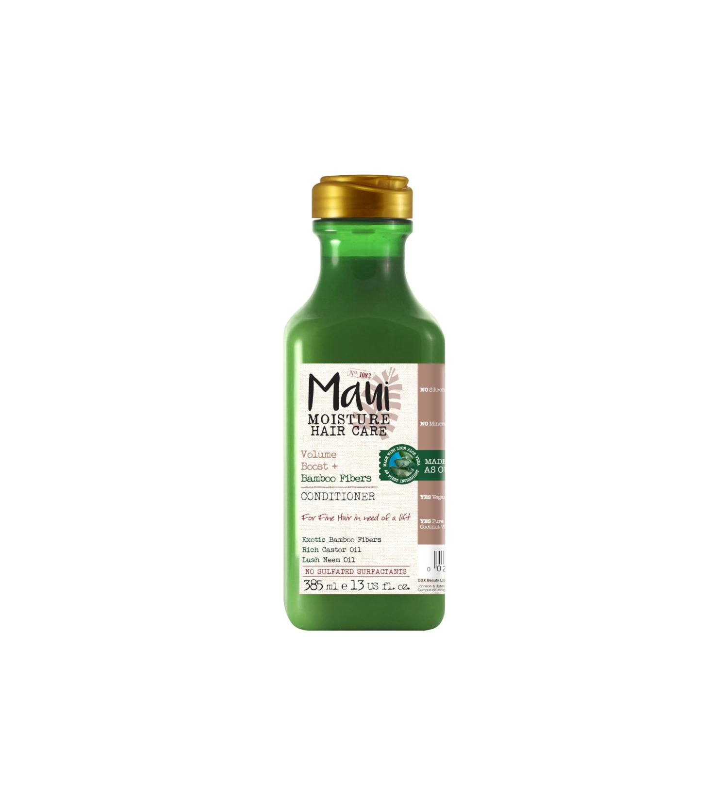 Maui Moisture Volume Boost Bamboo Fiber Conditioner 385ml - Strengthening Vegan Hair Care with Castor Oil & Neem l Sulfate-Free for Intense Hydration - Buy Online on GoSupps.com
