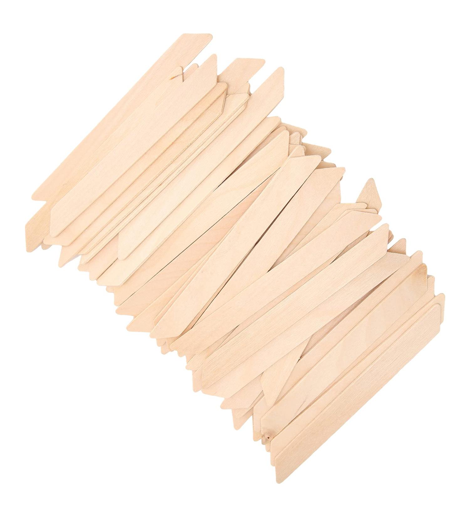 50pcs Wooden Wax Spatulas Applicator for DIY Hair Removal - Quadrilateral Waxing Sticks - Buy Online on GoSupps.com