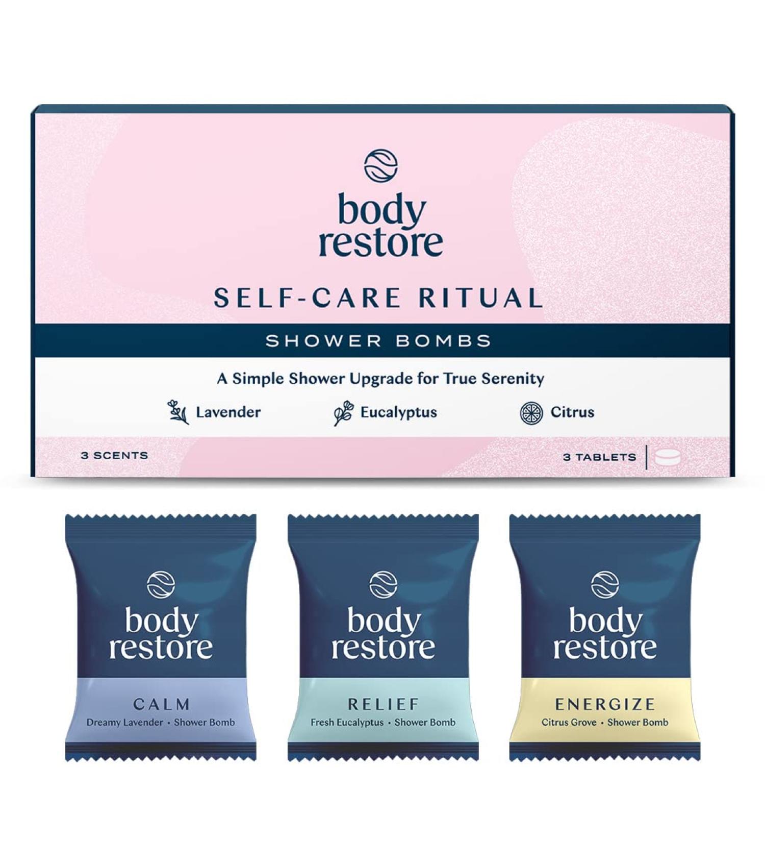 Shower Steamers Aromatherapy Sampler Box - Relaxation, Stress Relief, Luxury Self Care Gifts for Women and Men - Perfect Mothers Day or Birthday Gifts - BodyRestore 3 Pack - Buy Online on GoSupps.com