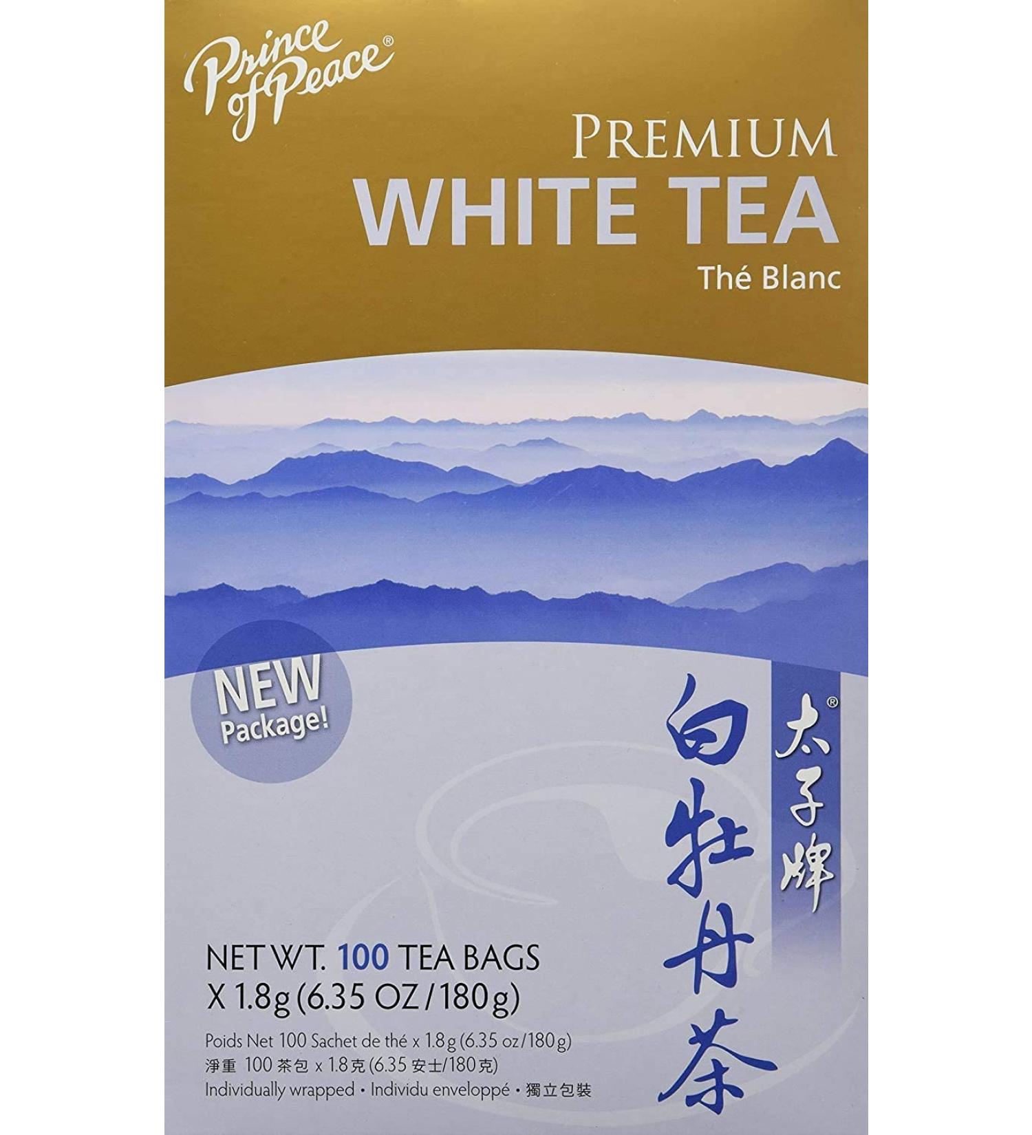 Prince Of Peace Natural Premium Peony White Tea - 100 Tea Bags - Buy Online on GoSupps.com