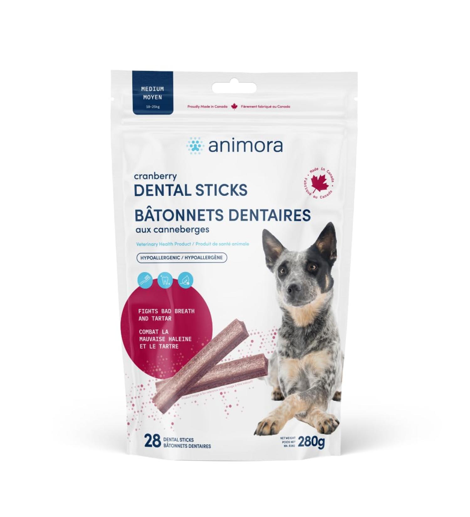 Animora Cranberry Dental Sticks (28) - Medium - Improves Oral Health Fights Bad Breath Tartar and Dental Plaque Buildup 10 gram (Pack of 28) - Buy Online on GoSupps.com
