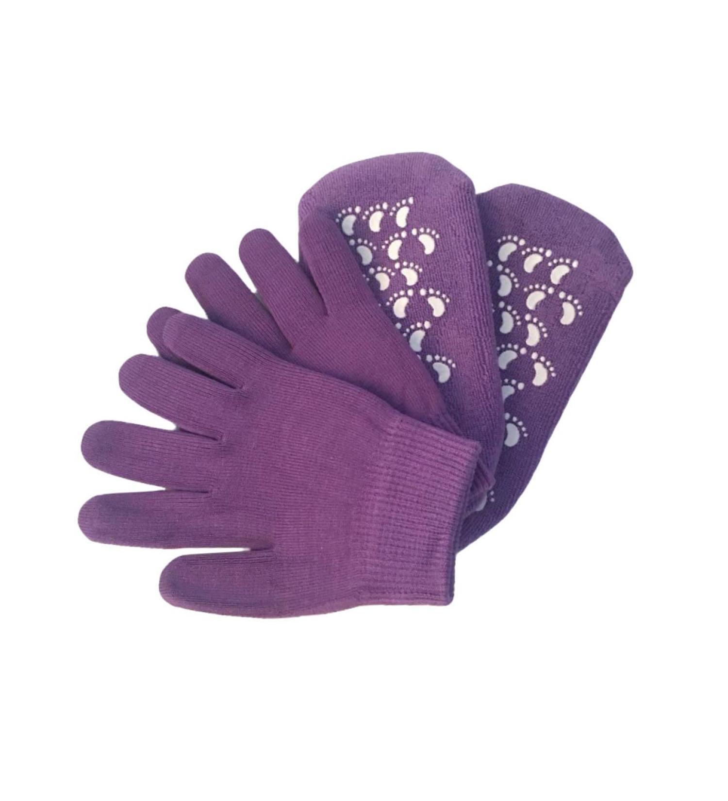 FRCOLOR Gel Jojoba Oils Plantar Silicone Heel Sock Exfoliating Hand Gloves Heal Gloves Cracked Skin Gloves Women Skin Care Gloves Moisture Gloves Socks Moisturiser Purple medium - Buy Online on GoSupps.com