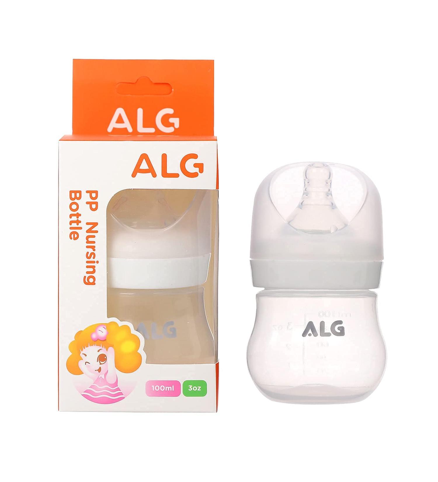 ALG Baby Feeding Bottle 3oz - Newborn Baby Bottle - White - Box Packed - Buy Online on GoSupps.com