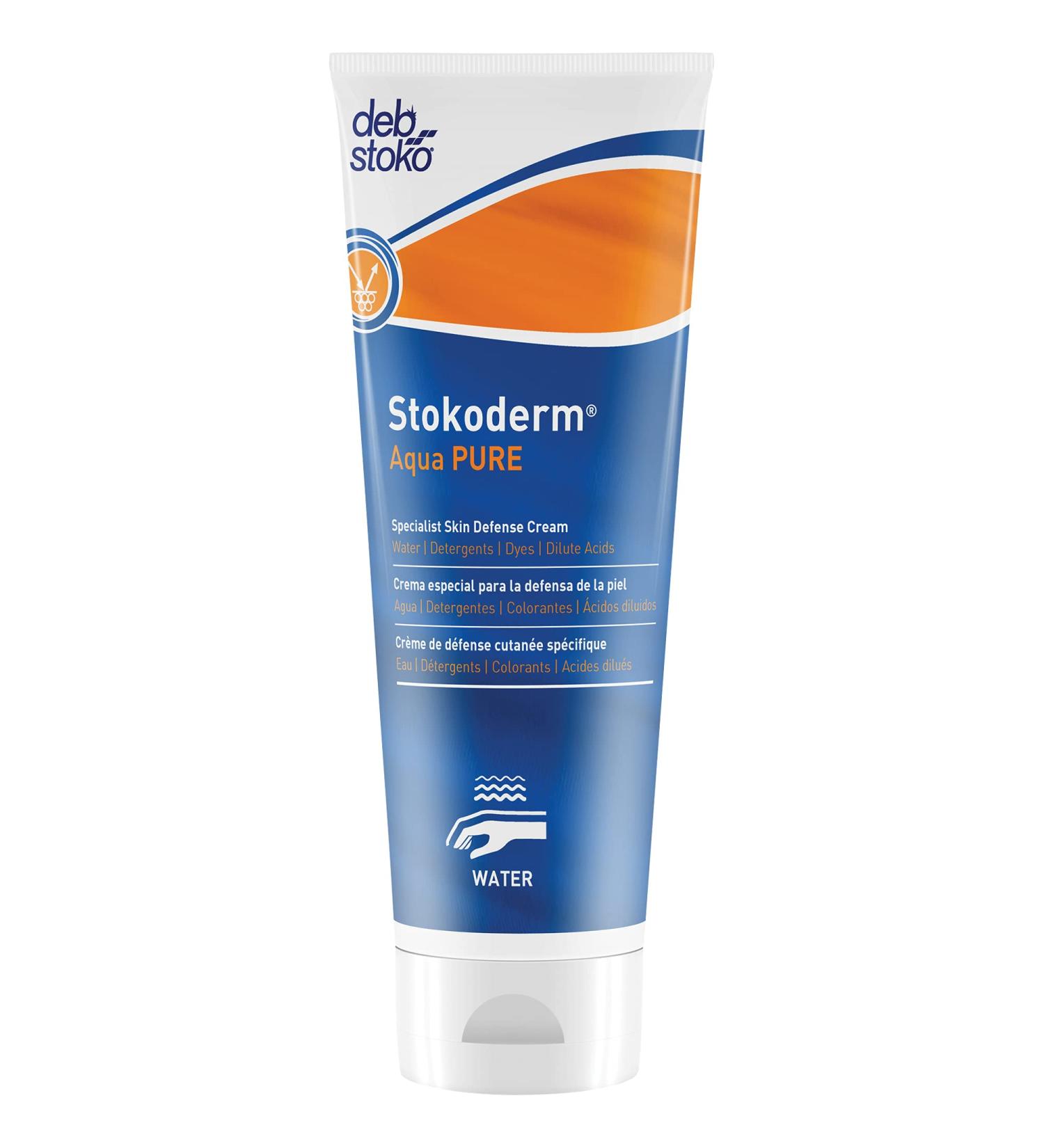 DEB - SAQ100ML Deb 100 ml Tube White Stokoderm Aqua Pure Scented Skin Care Cream
