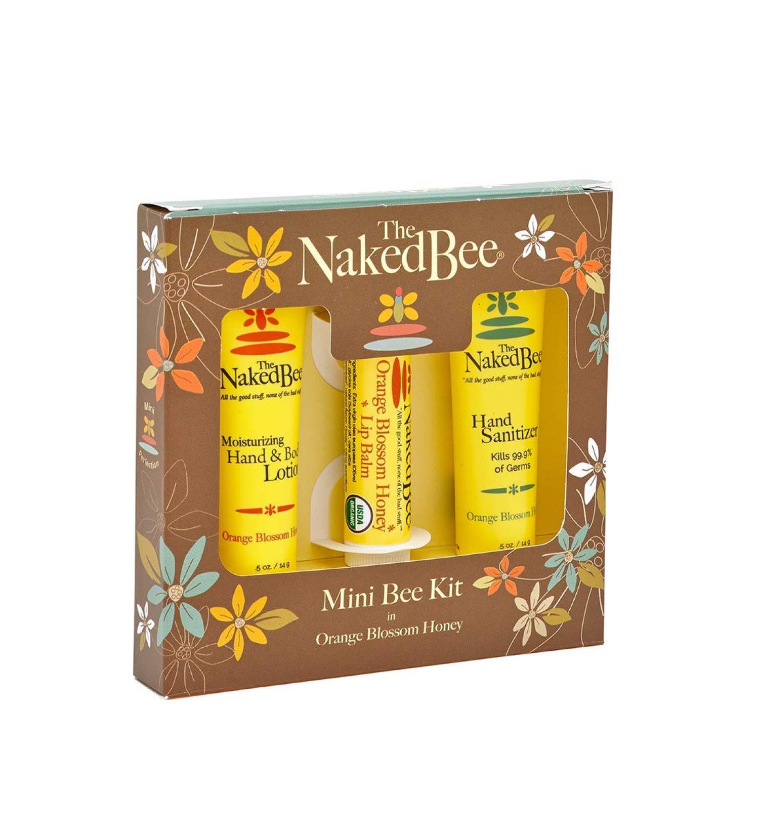Naked Bee Orange Blossom Honey 3-Piece Kit: Hand & Body Lotion Lip Balm & Sanitizer - International Shipping - Buy Online on GoSupps.com