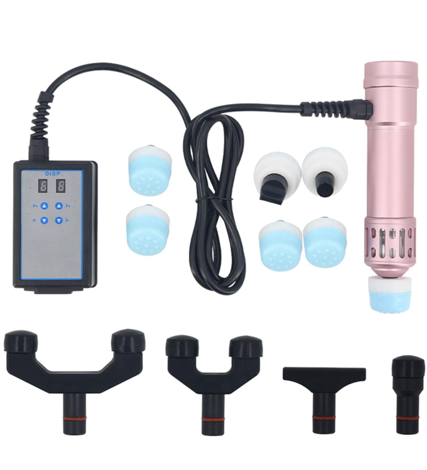 Electromagnet Shock Wave Therapy Device for Deep Tissue Muscle Massage - Chronic Pain Relief | 100V-240V Pink - Buy Online on GoSupps.com