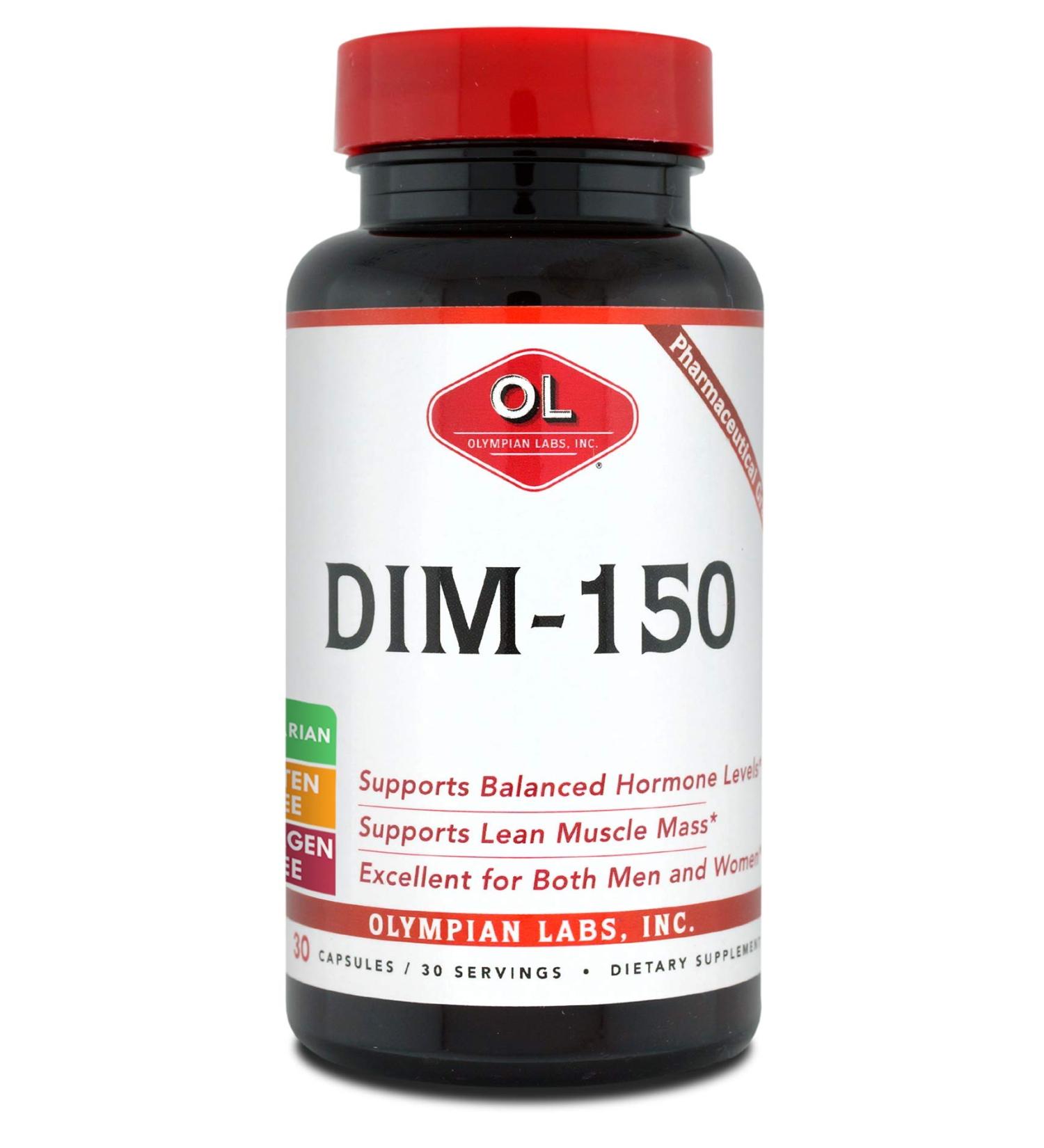 Olympian Labs DIM Supplement 150mg - Hormone Balance, Menopause Relief, Acne & PCOS Support | 30 Capsules - Buy Online on GoSupps.com