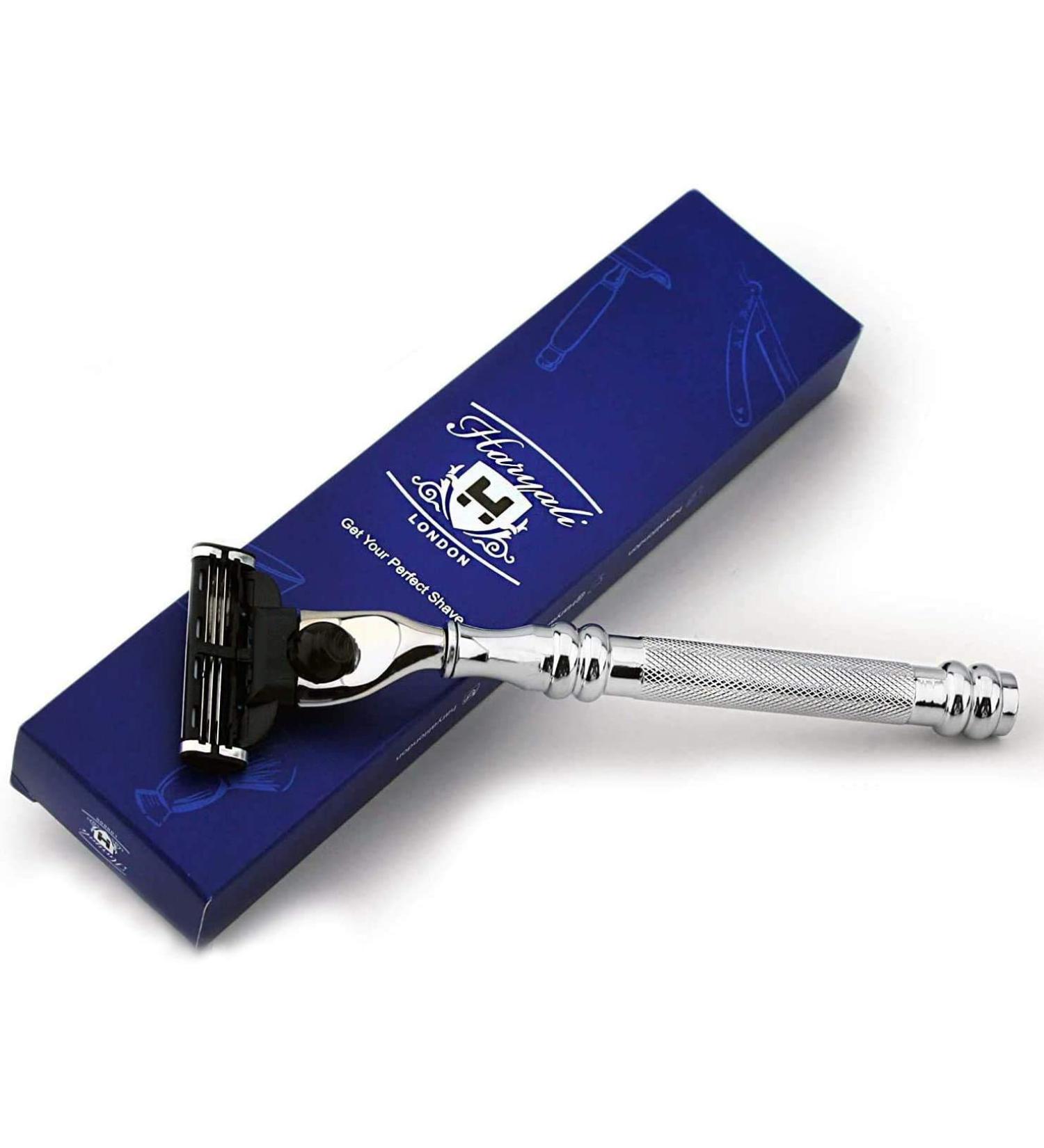 Designer Stainless Steel 3 Edge Razor | Classic Men's Shave Razors - International Shipping Available - Buy Online on GoSupps.com