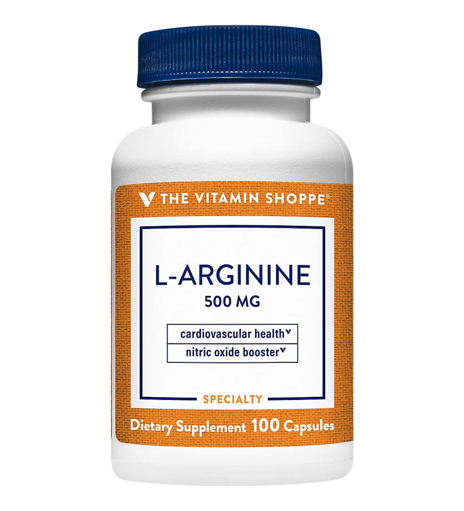 L-Arginine 500 MG - 100 Capsules 100 Count (Pack of 1) - Buy Online on GoSupps.com