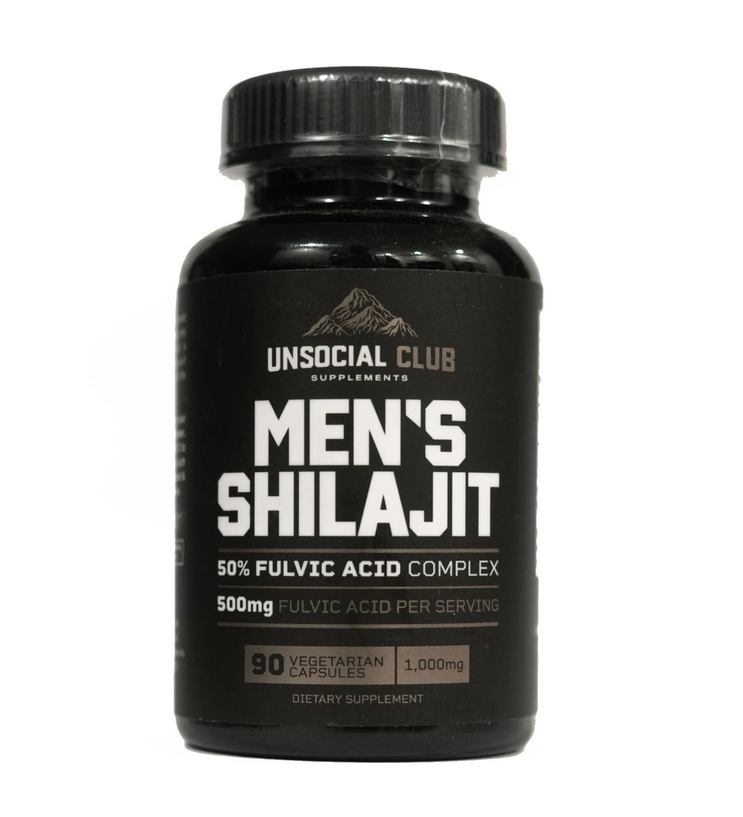 Pure Shilajit Capsules for Men 1000mg per Serving with 50% Fulvic Acid & 85+ Trace Minerals | Energy Strength Focus & Vitality Support | Vegan Gluten-Free Non-GMO 90 Capsules - Buy Online on GoSupps.com