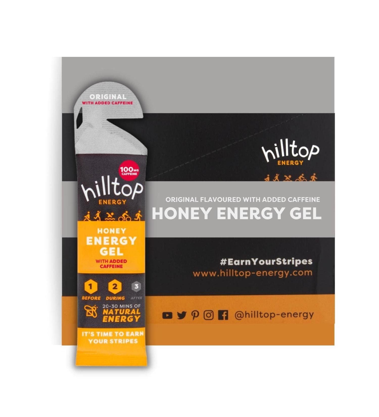 Hilltop Energy - Caffeinated Honey Energy Gel - Original With Caffeine - 12x30g - Buy Online on GoSupps.com