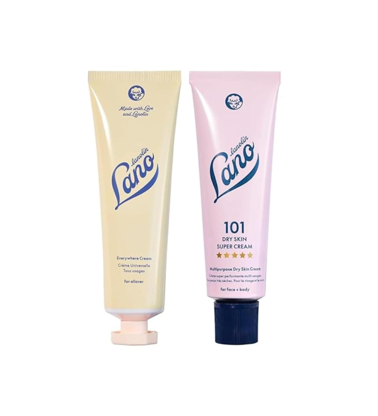 Lanolips Everywhere Cream (85 ml) 101 Dry Skin Super Cream (60 ml) Ultra Hydrating Multi Use Bundle for Face & Body - Buy Online on GoSupps.com
