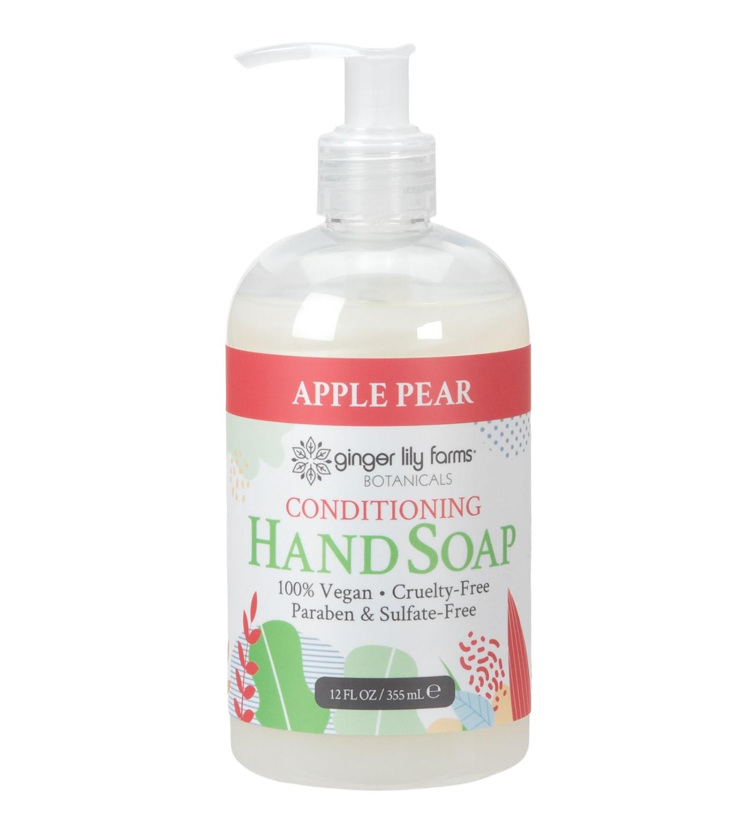 Ginger Lily Farms Botanicals Conditioning Liquid Hand Soap Refill 100% Vegan & Cruelty-Free Apple Pear Scent 12 Fl Oz - Buy Online on GoSupps.com