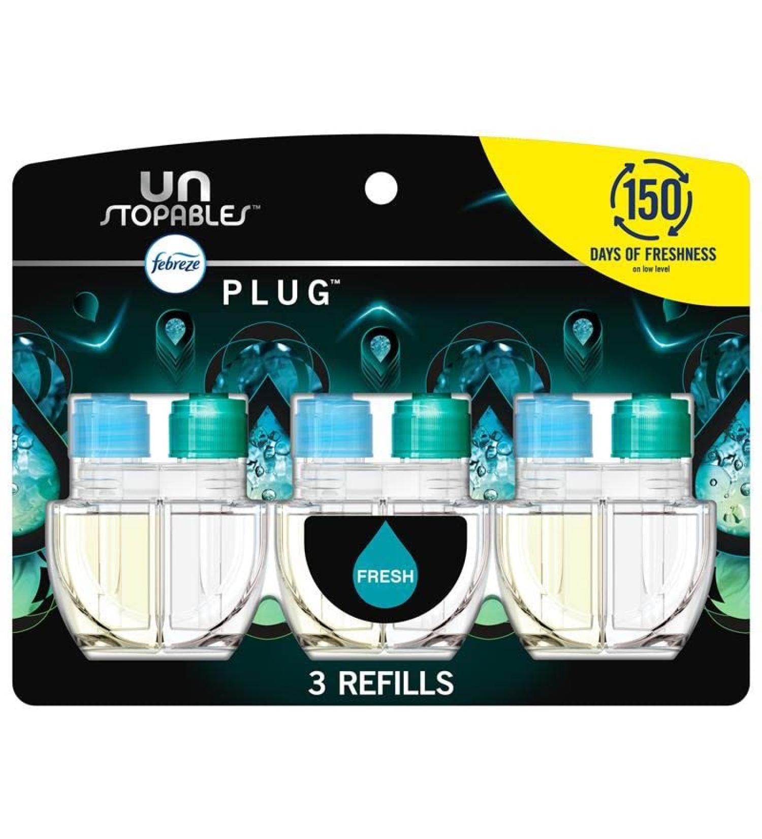 Febreze Unstopables Fresh Plug In Air Freshener Refill - 3 Pack - Buy Online on GoSupps.com