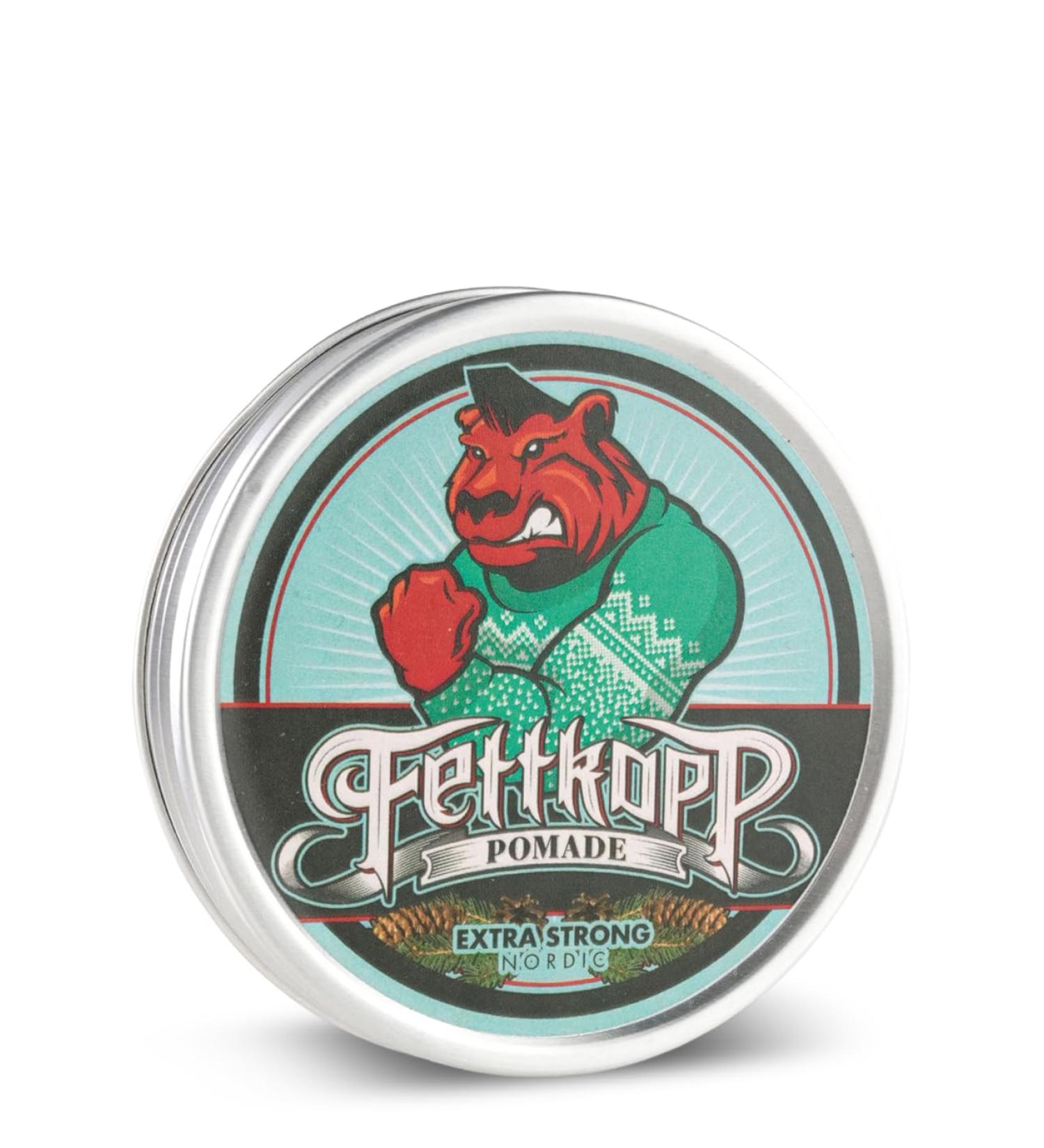 FETTKOPP POMADE Extra Strong Nordic - Heavy Hold Spruce Needle | 51g - Perfect for Stylish Hair! - Buy Online on GoSupps.com