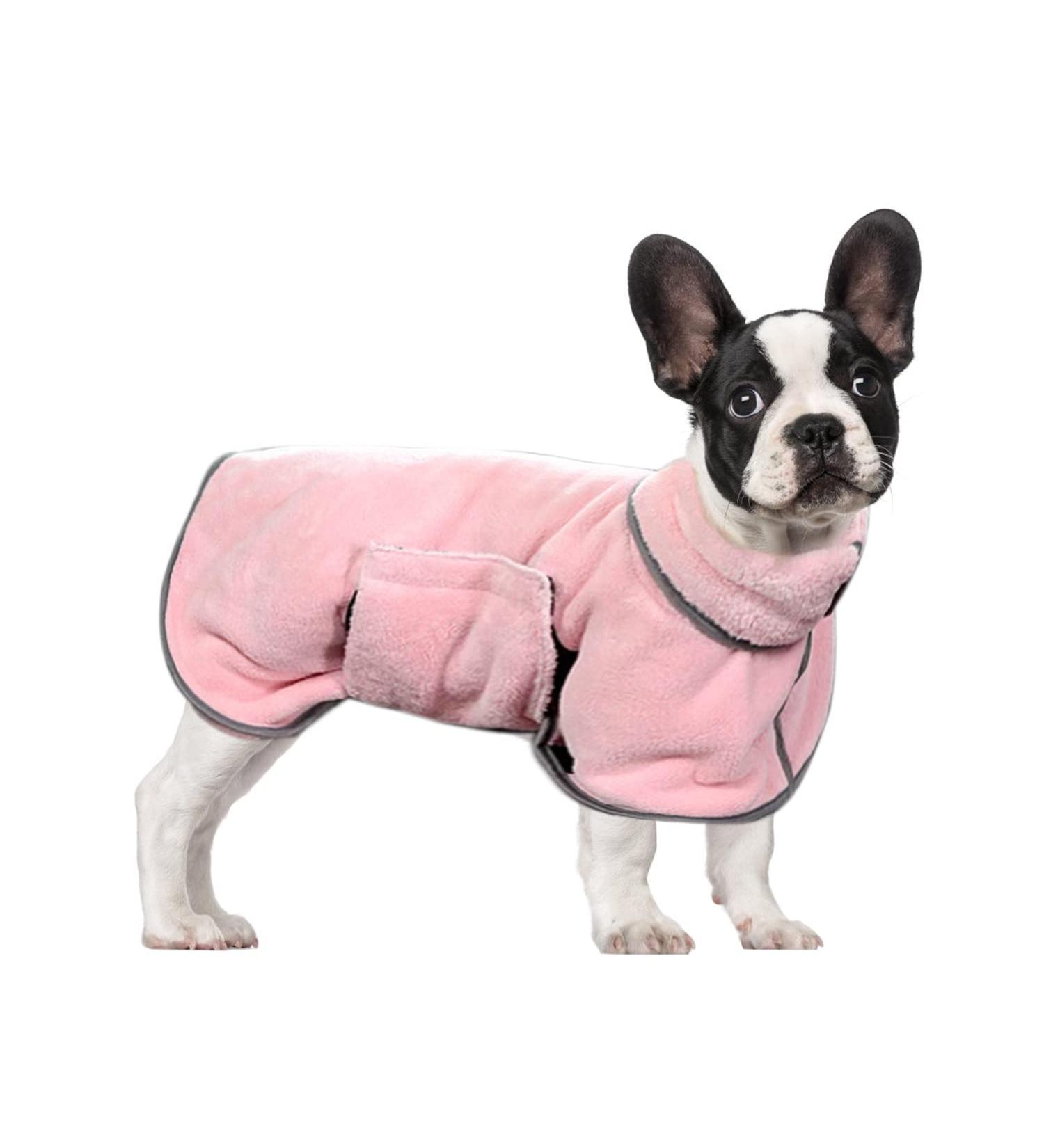 1 Piece Absorbent Pet Bathrobe - Quick Drying Towel for Dogs & Cats | Pink Swim Towel - Buy Online on GoSupps.com