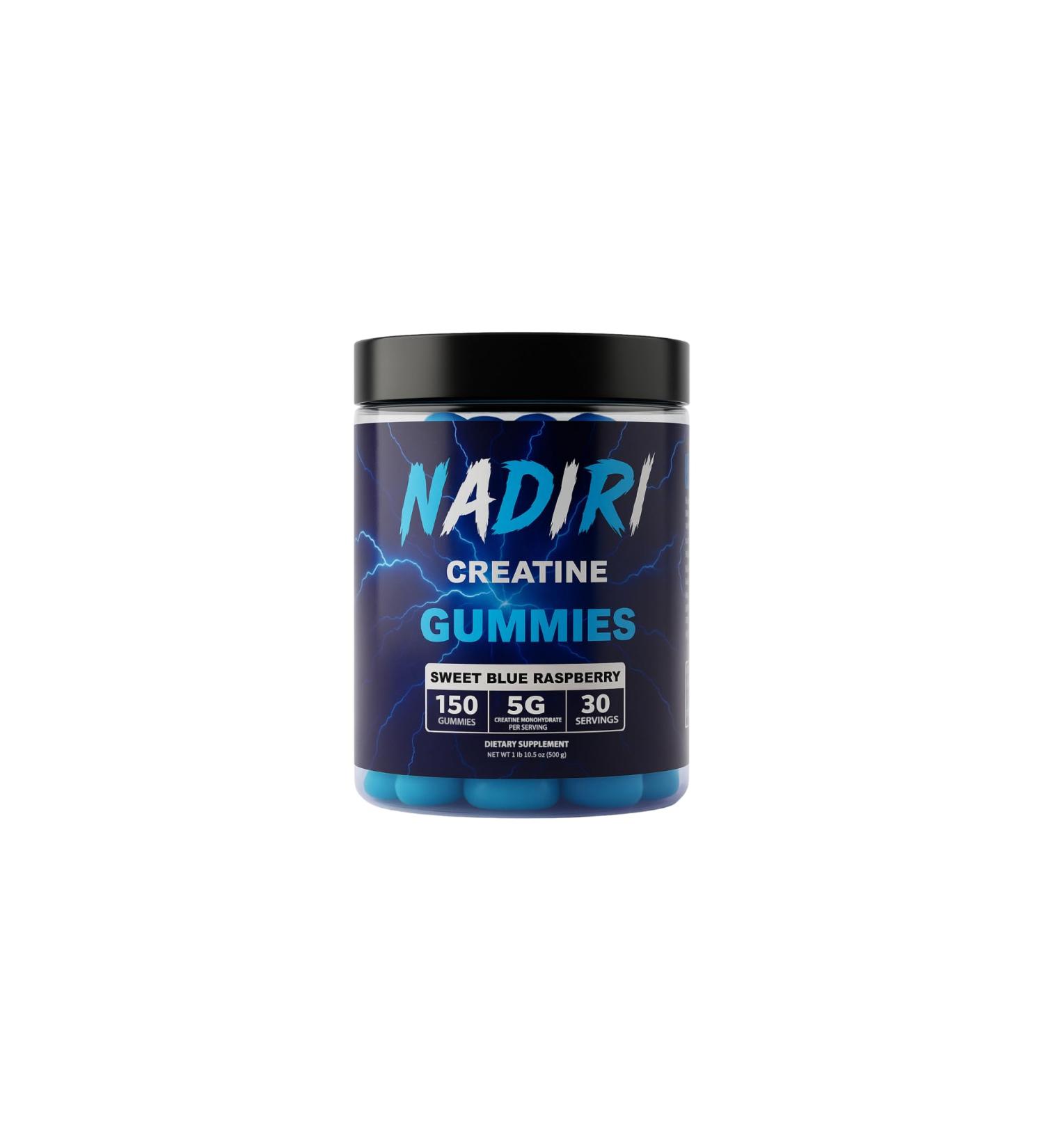 NADIRI Creatine Monohydrate Gummies 5g Creatine per Serving 150 Gummies Supports Muscle Strength Energy & Recovery for Men and Women - Buy Online on GoSupps.com