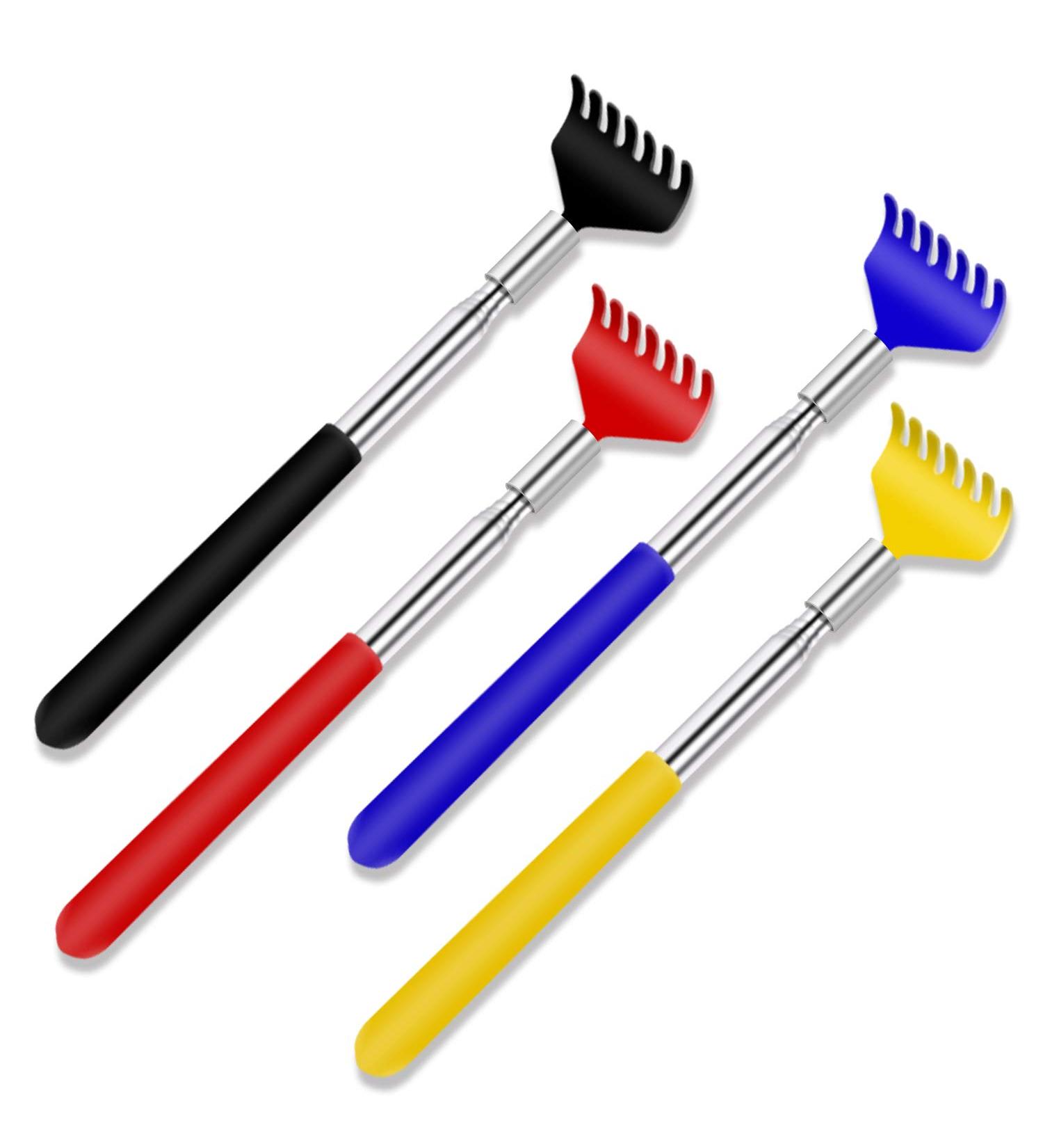 UNOOE Metal Back Scratcher Set - 4 PCS Extendable up to 27 inches for Itch Relief, Portable with Carry Bag - Perfect for Men and Women at Home, Office, and Travel - Buy Online on GoSupps.com