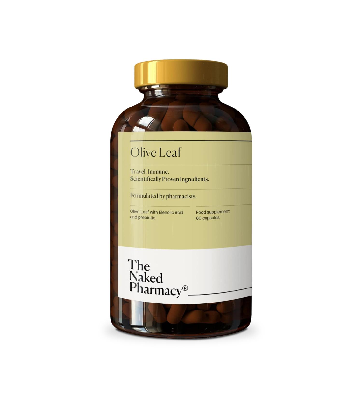 Natural Olive Leaf Supplements with Elenolic Acid & Moringa | High Strength Immune Support | Vegan | 60 Capsules - Buy Online on GoSupps.com